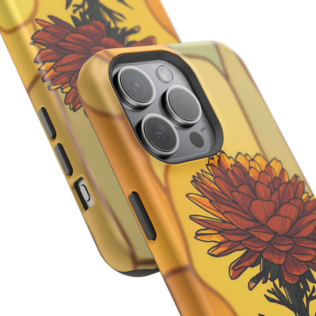 iPhone Sunset Amber And Peach Ranunculus Stack Soft iPhone Finish · iPhone Case