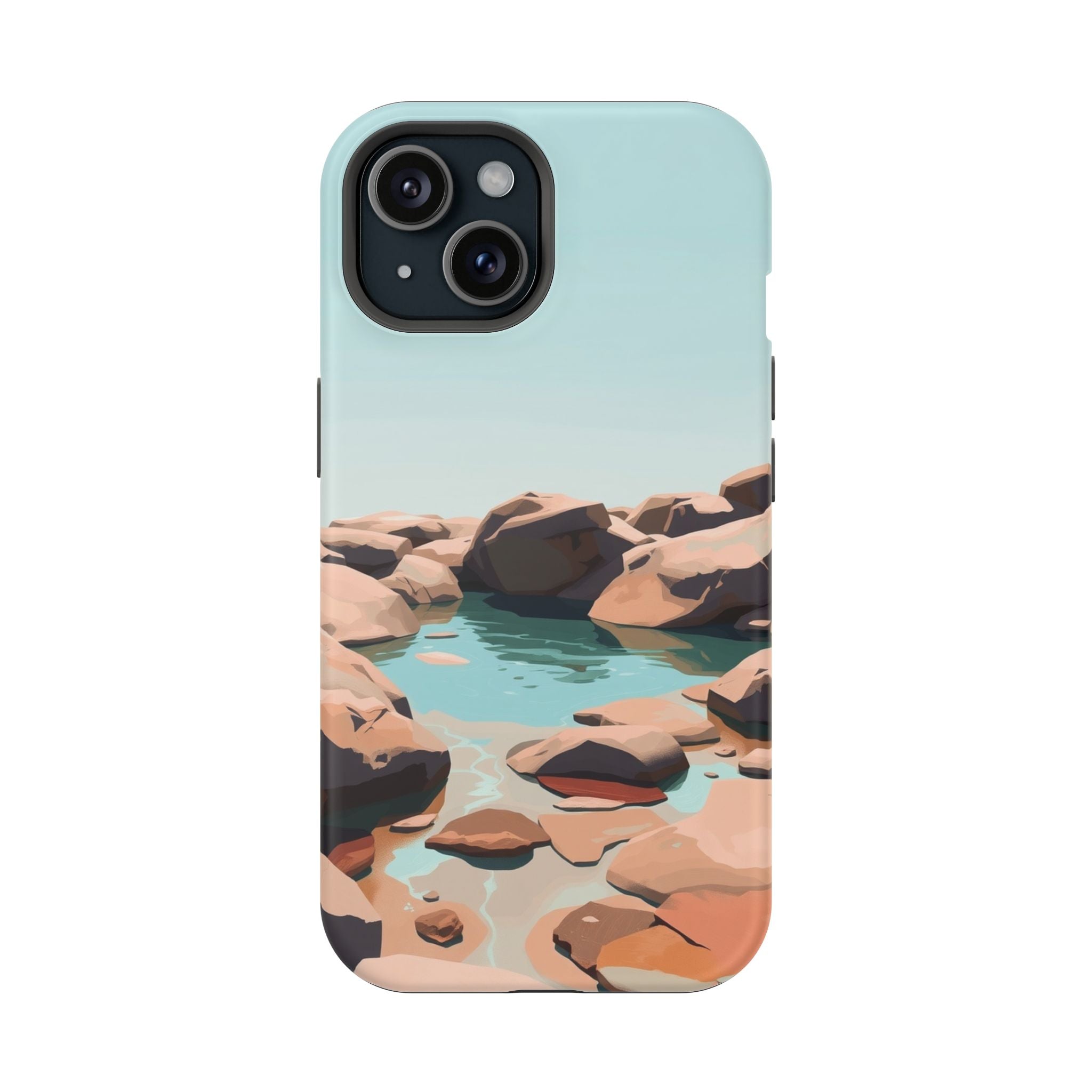 iPhone Tidal Pool Oil Painting Impressionist Slim iPhone Everyday · iPhone Case