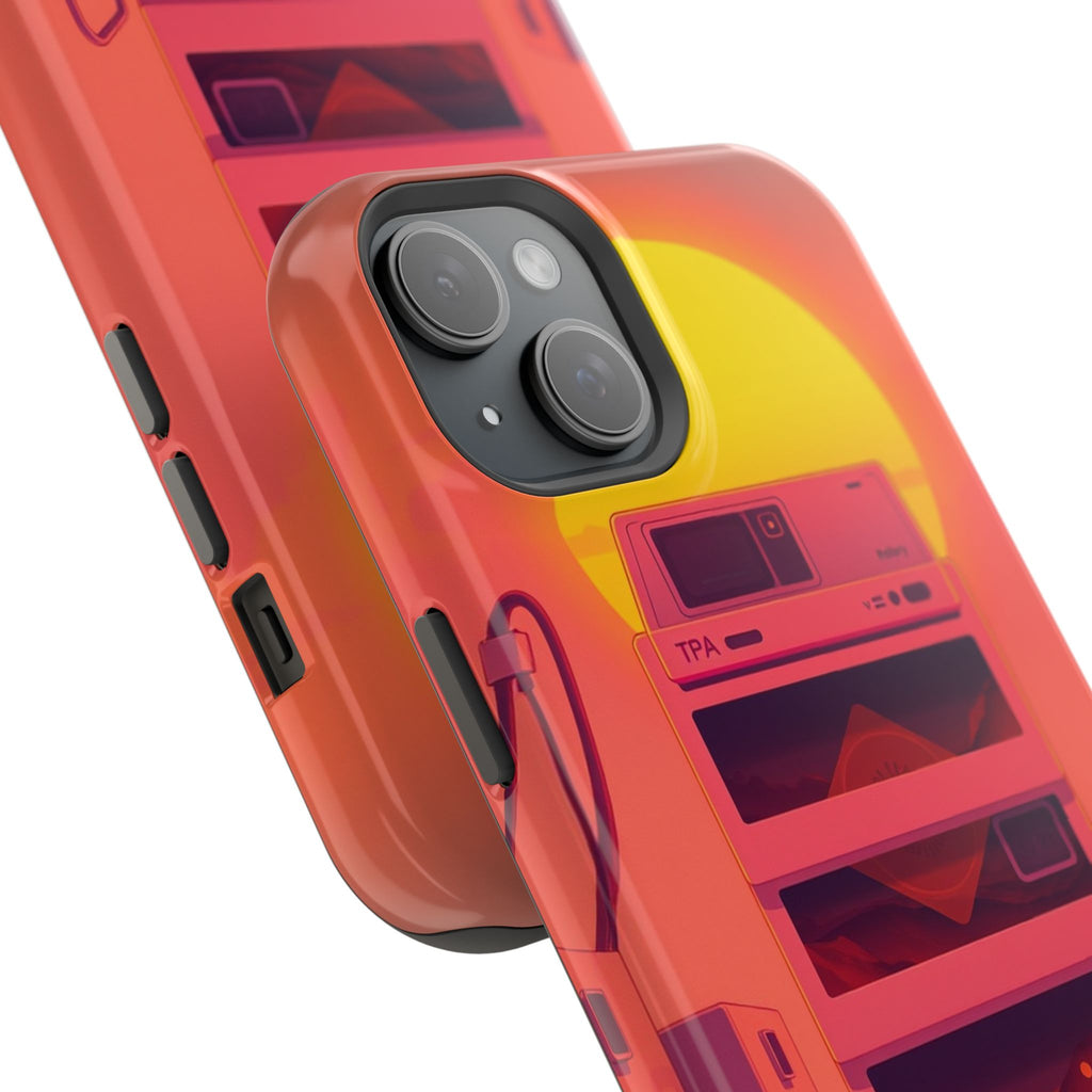 iPhone Polaroid Stack Memory Neon Cyberpunk Slim Everyday Designer Case · iPhone