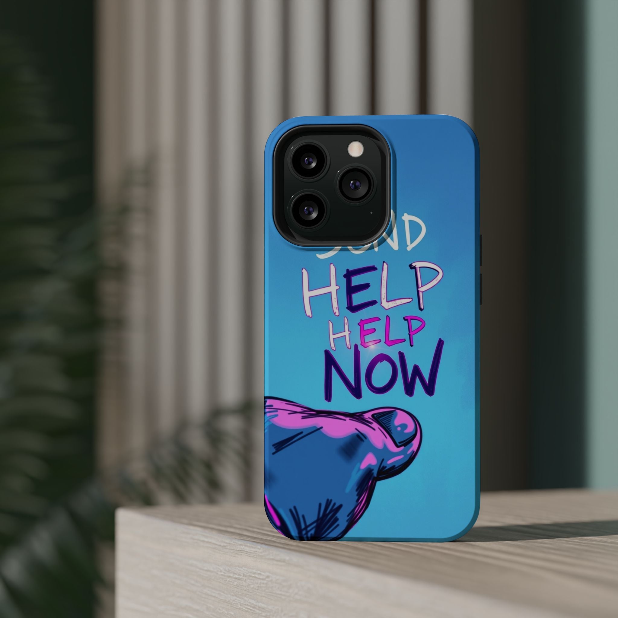iPhone Radiant Send Help Now Design Slim Everyday Designer Case · iPhone Case