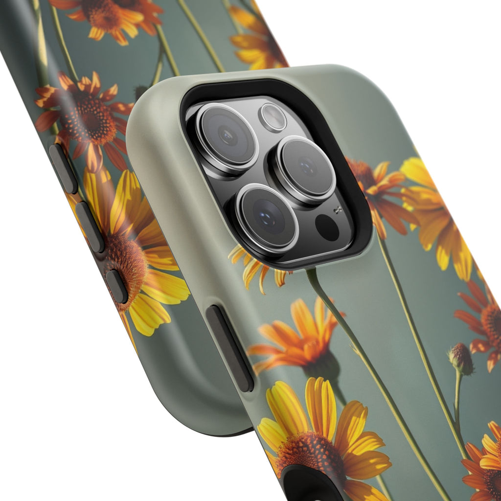 iPhone Mustard And Rust Wildflower Bunch Slim Everyday iPhone Designer · iPhone