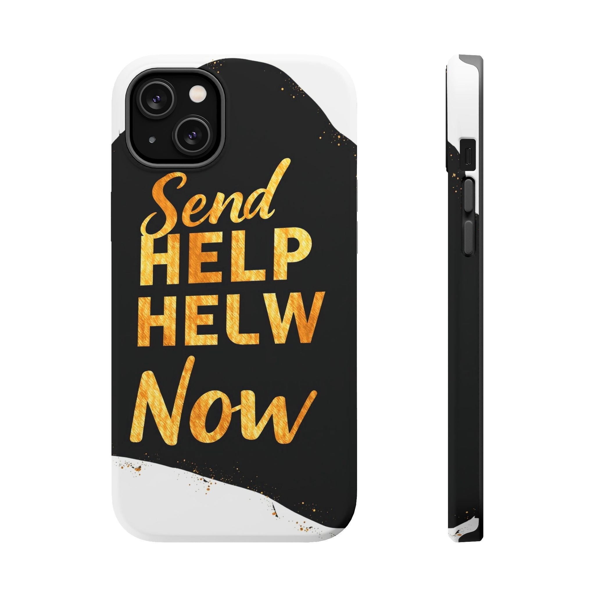 iPhone Send Help Now Enchanted Art Bold Modern Everyday Snap Case · iPhone Case