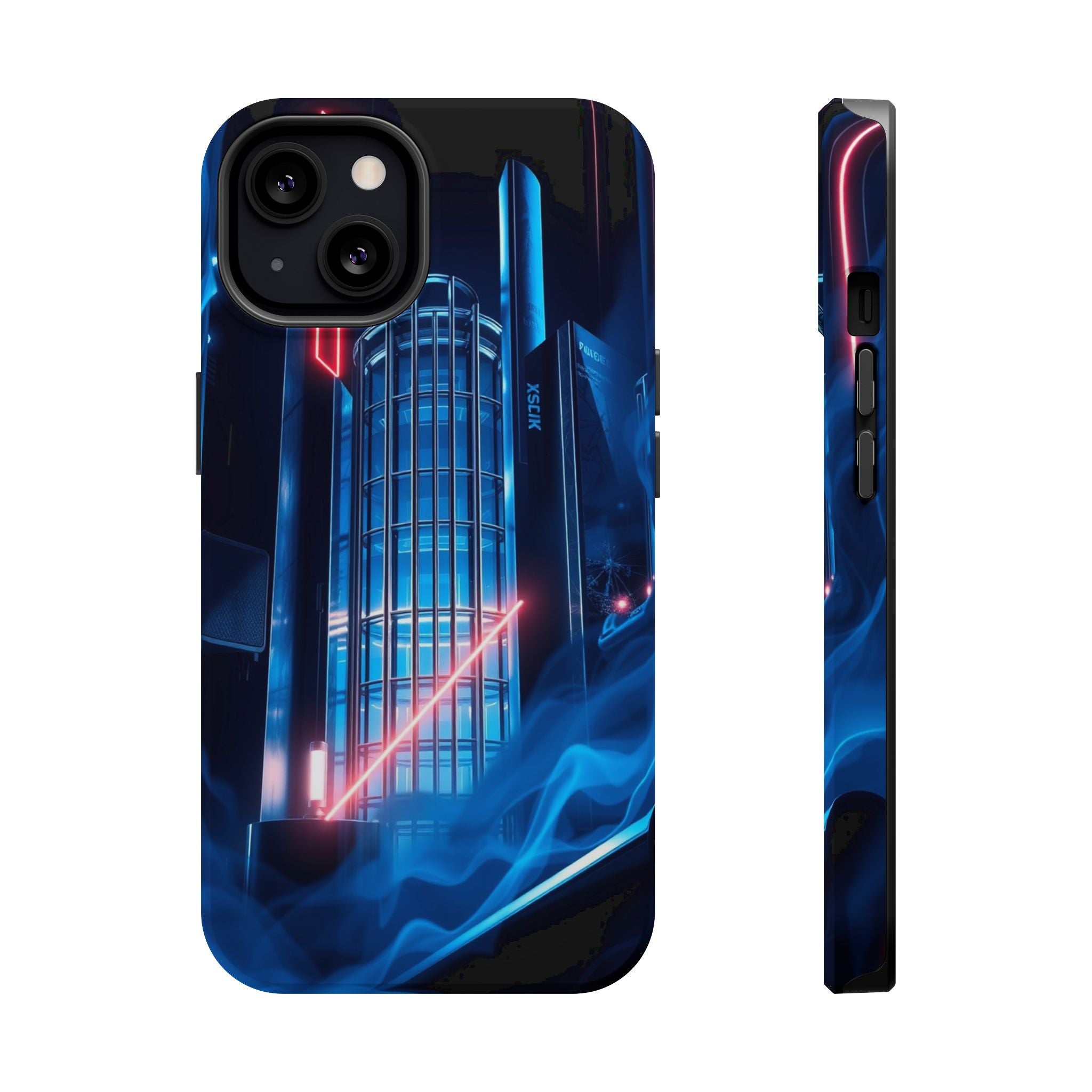 iPhone Midnight Blue And Silver Bauhaus Composition Slim Snap Case · iPhone Case