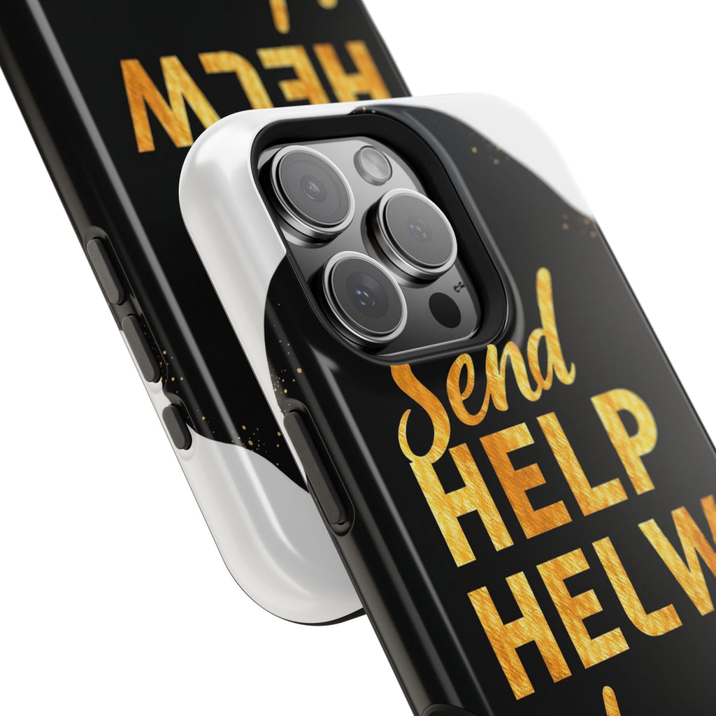 iPhone Send Help Now Enchanted Art Bold Modern Everyday Snap Case · iPhone Case