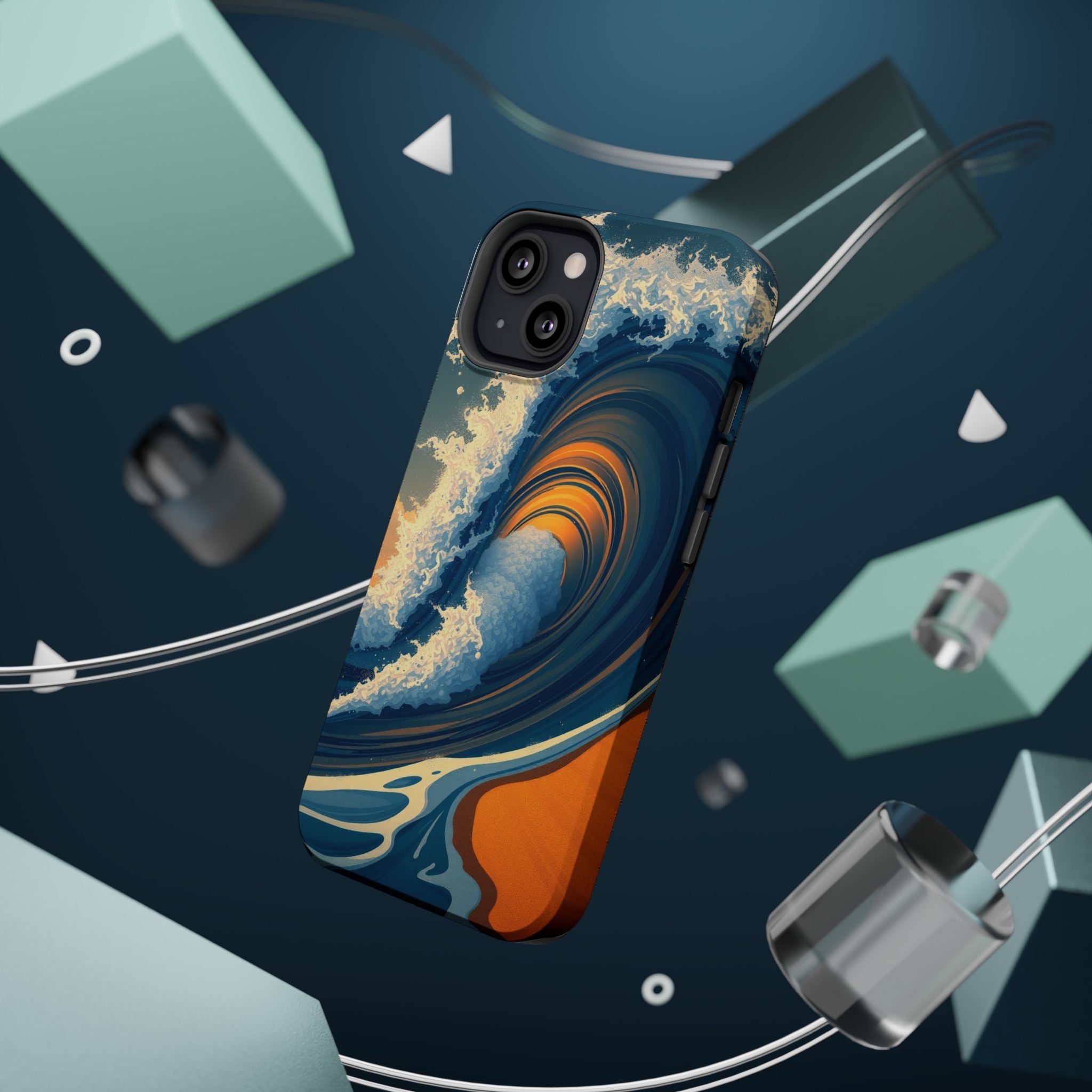 iPhone Ocean Wave Crash Dark Academia Slim Everyday Designer Case · iPhone Case