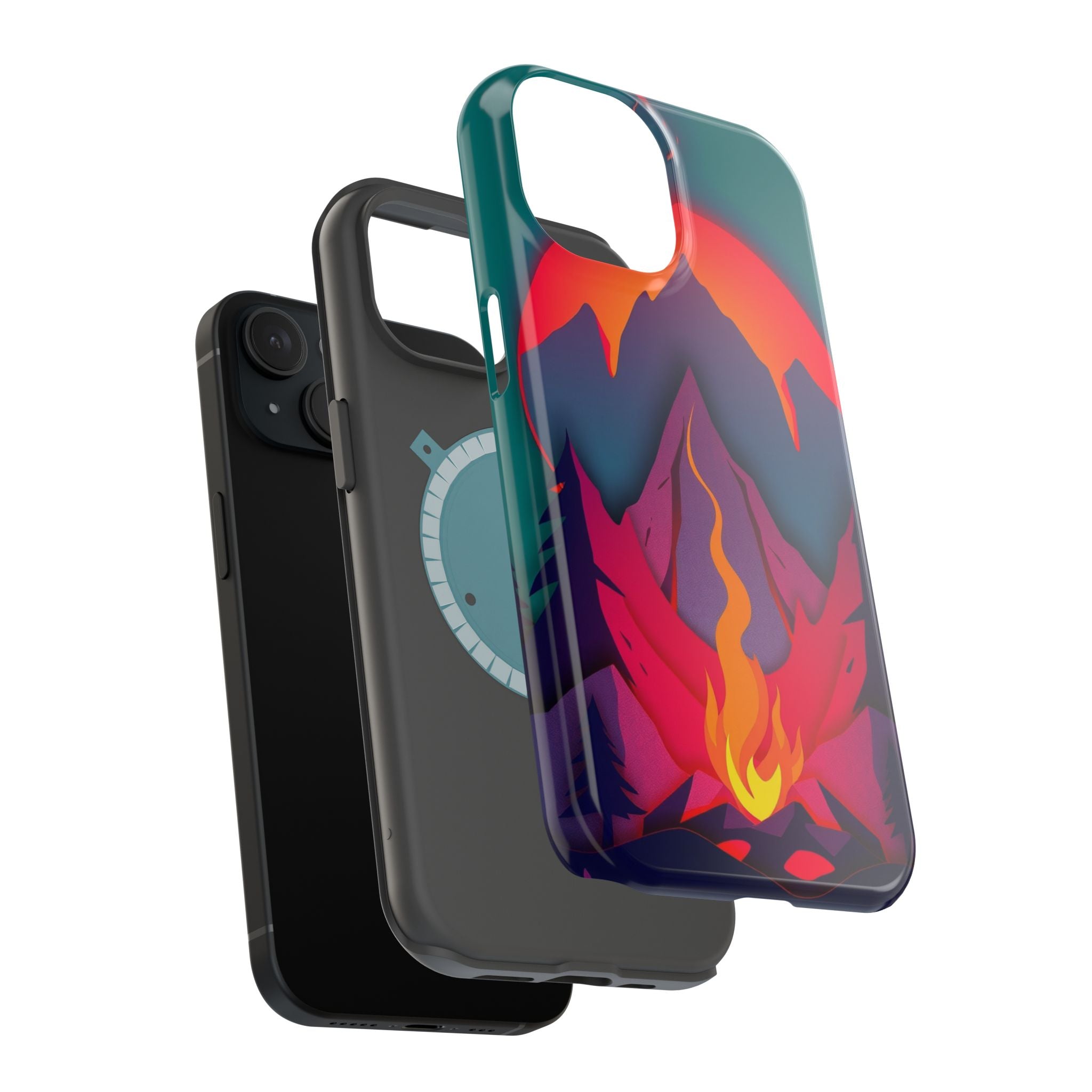 iPhone Cyan And Magenta Wildfire Glow Slim Everyday iPhone 12 Designer · iPhone