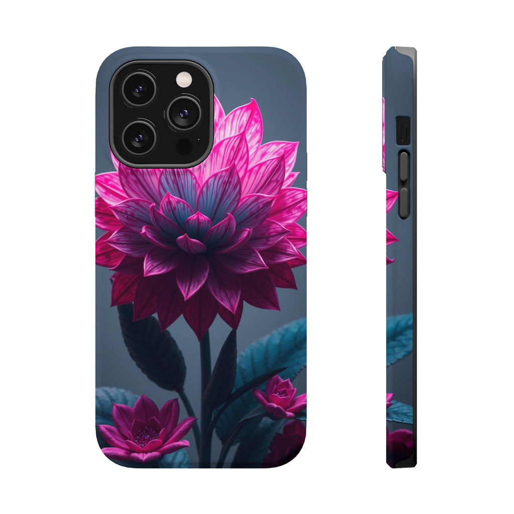 iPhone Cyan And Magenta Floral Dark Academia Slim iPhone Everyday · iPhone Case