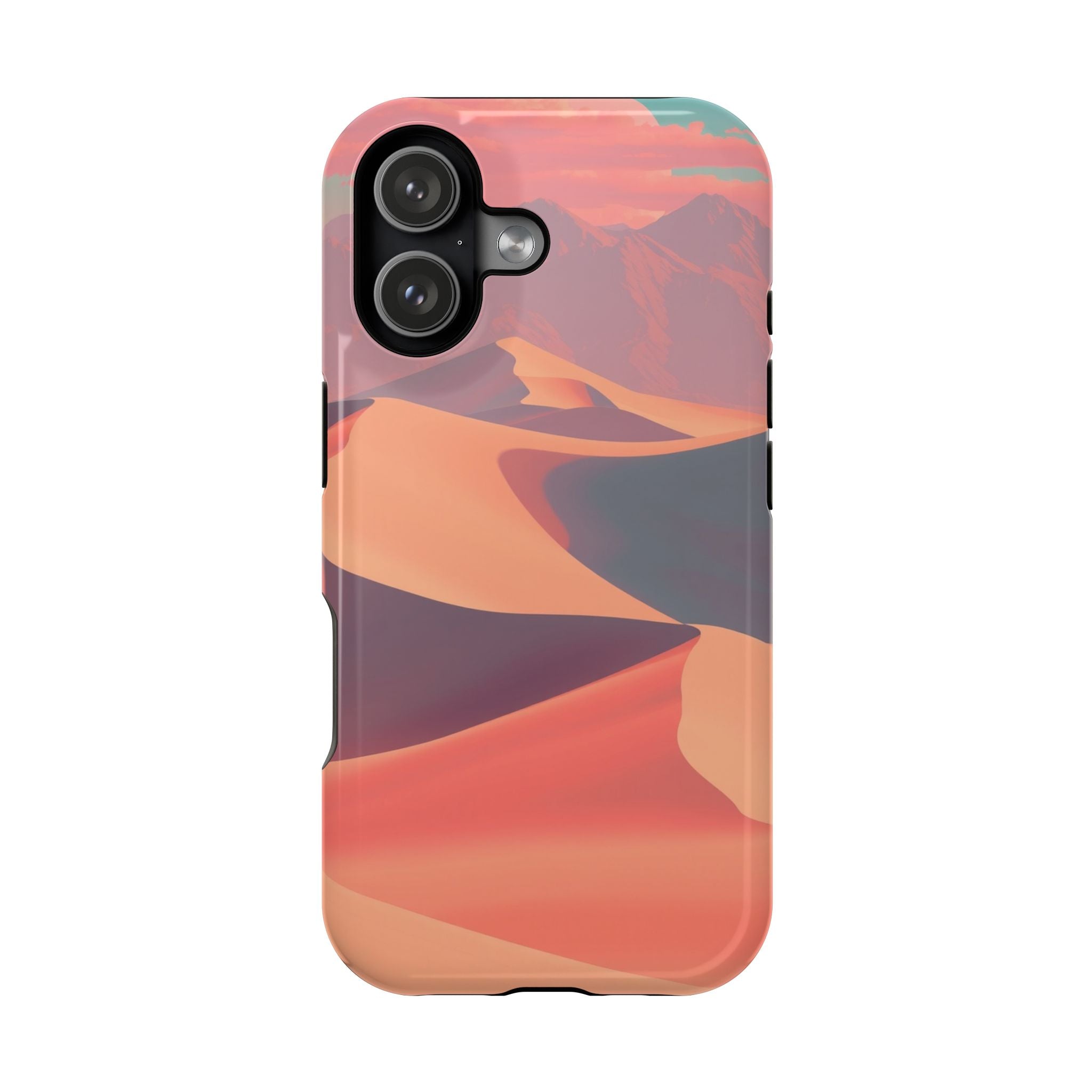 iPhone Teal And Coral Desert Dunes Bold Modern Everyday Snap Case · iPhone Case