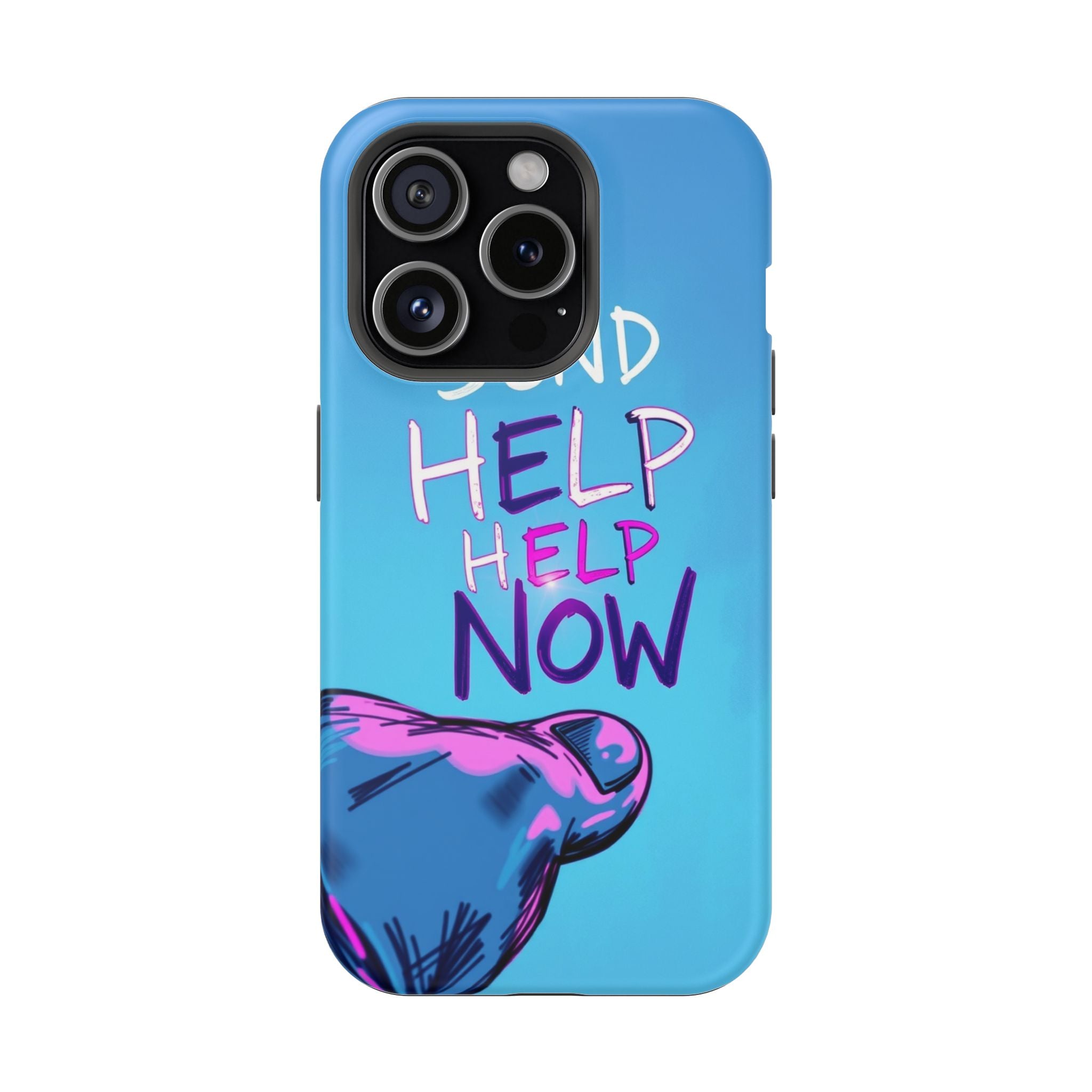 iPhone Radiant Send Help Now Design Slim Everyday Designer Case · iPhone Case