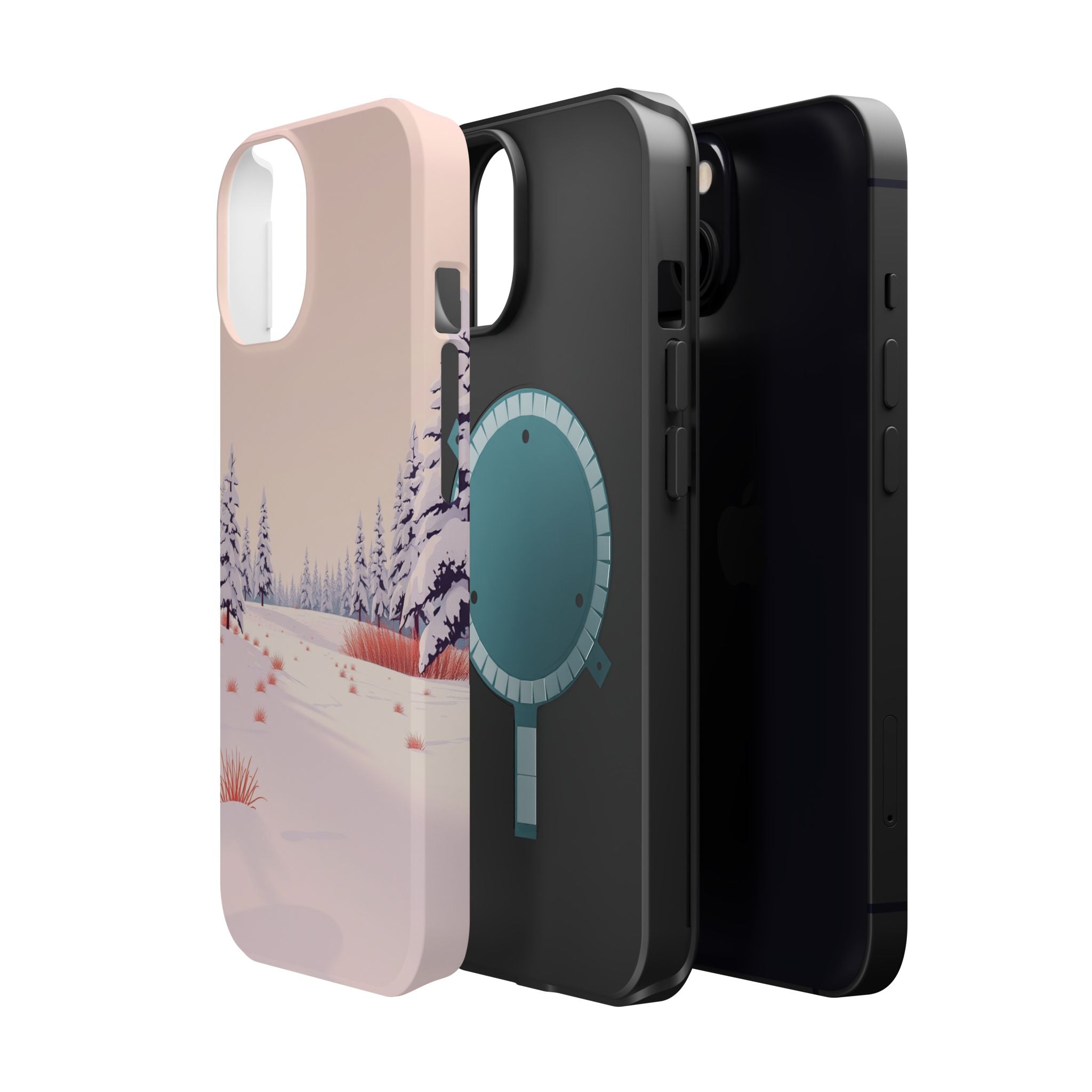 iPhone Snow Field Vintage Retro Poster Slim Everyday Designer Case · iPhone Case