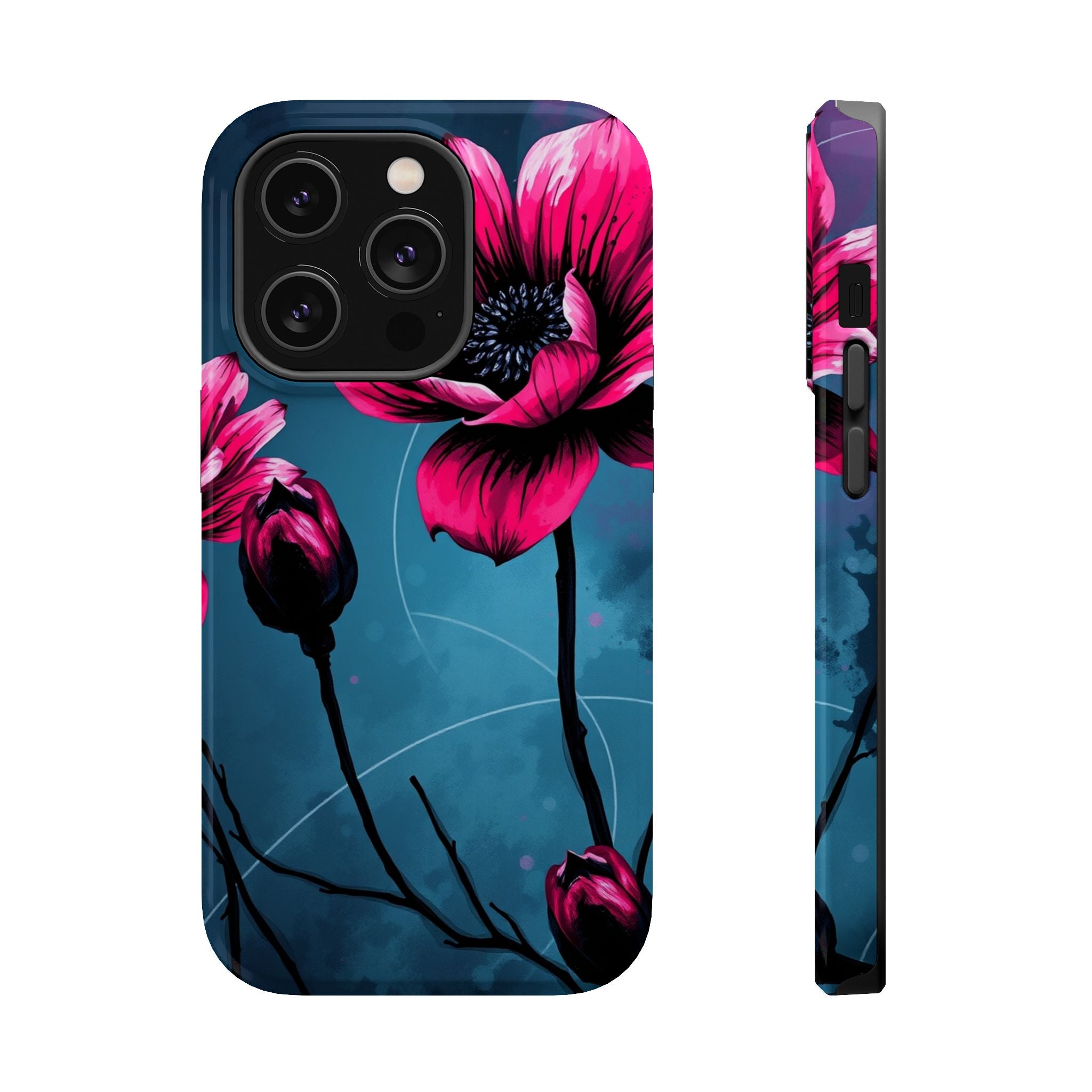 iPhone Floral Ink Wash Bold Art Slim Everyday Designer Case · iPhone Case