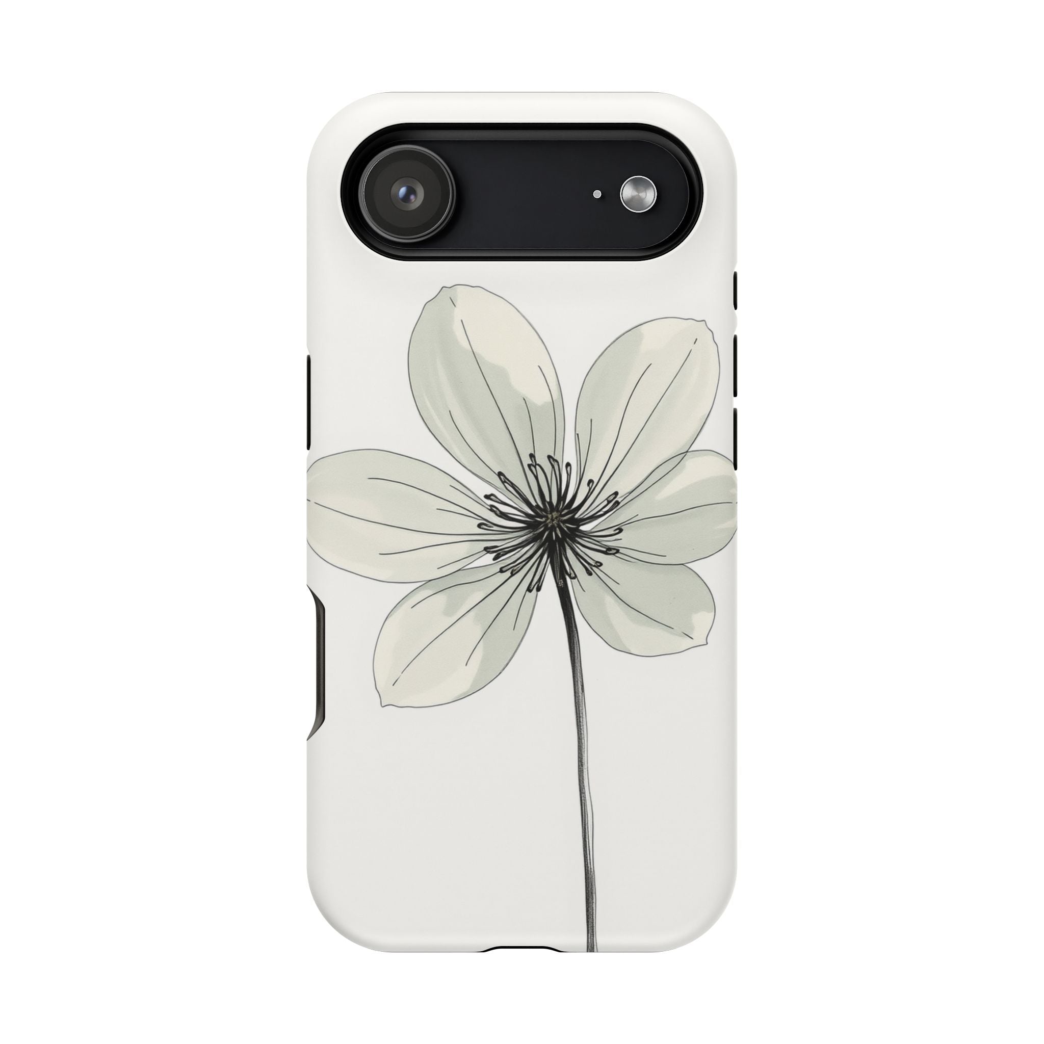 iPhone Sage And Ivory Floral Ink Wash Slim Everyday Designer Case · iPhone Case