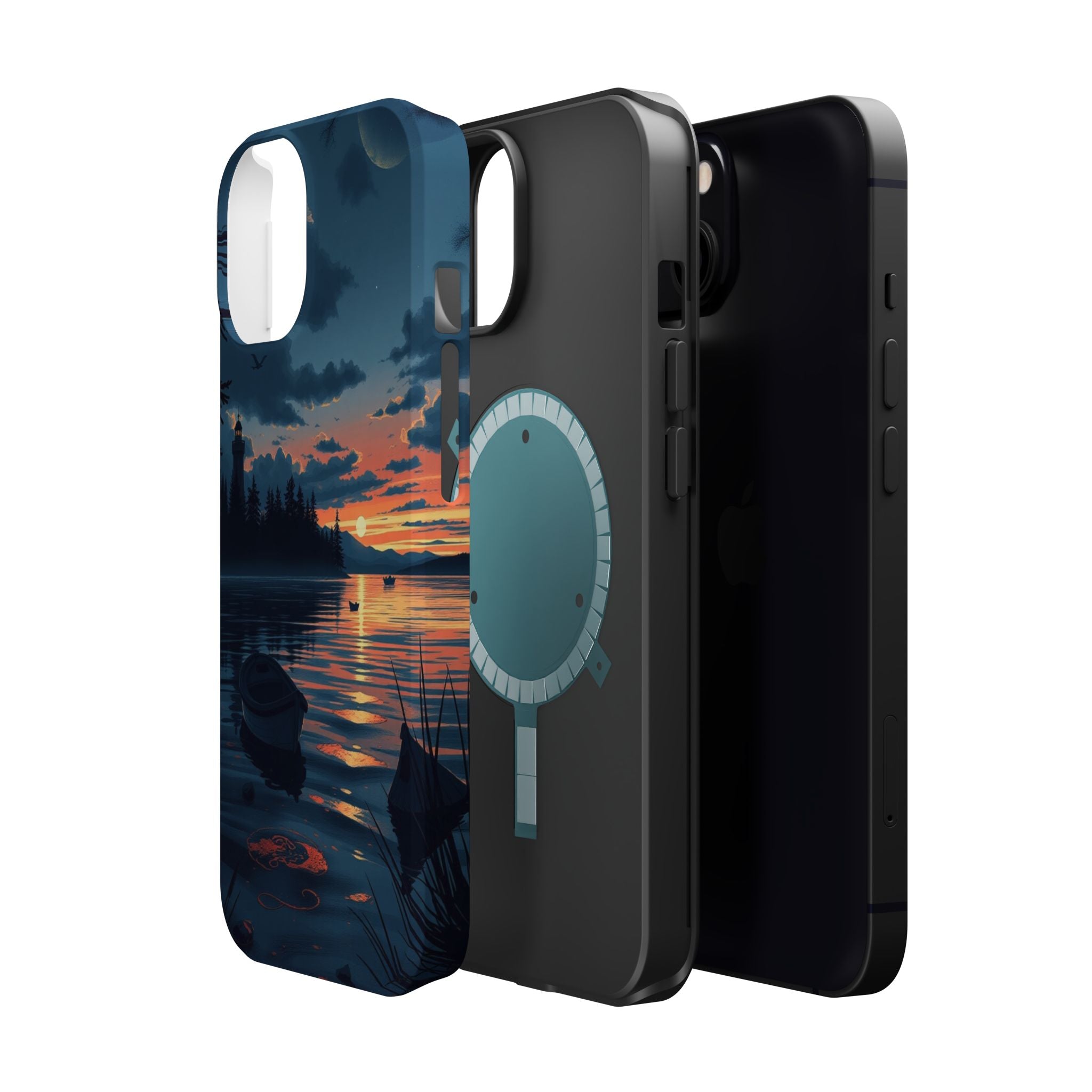 iPhone Lake at Twilight Grunge Distressed Slim iPhone Everyday Designer · iPhone