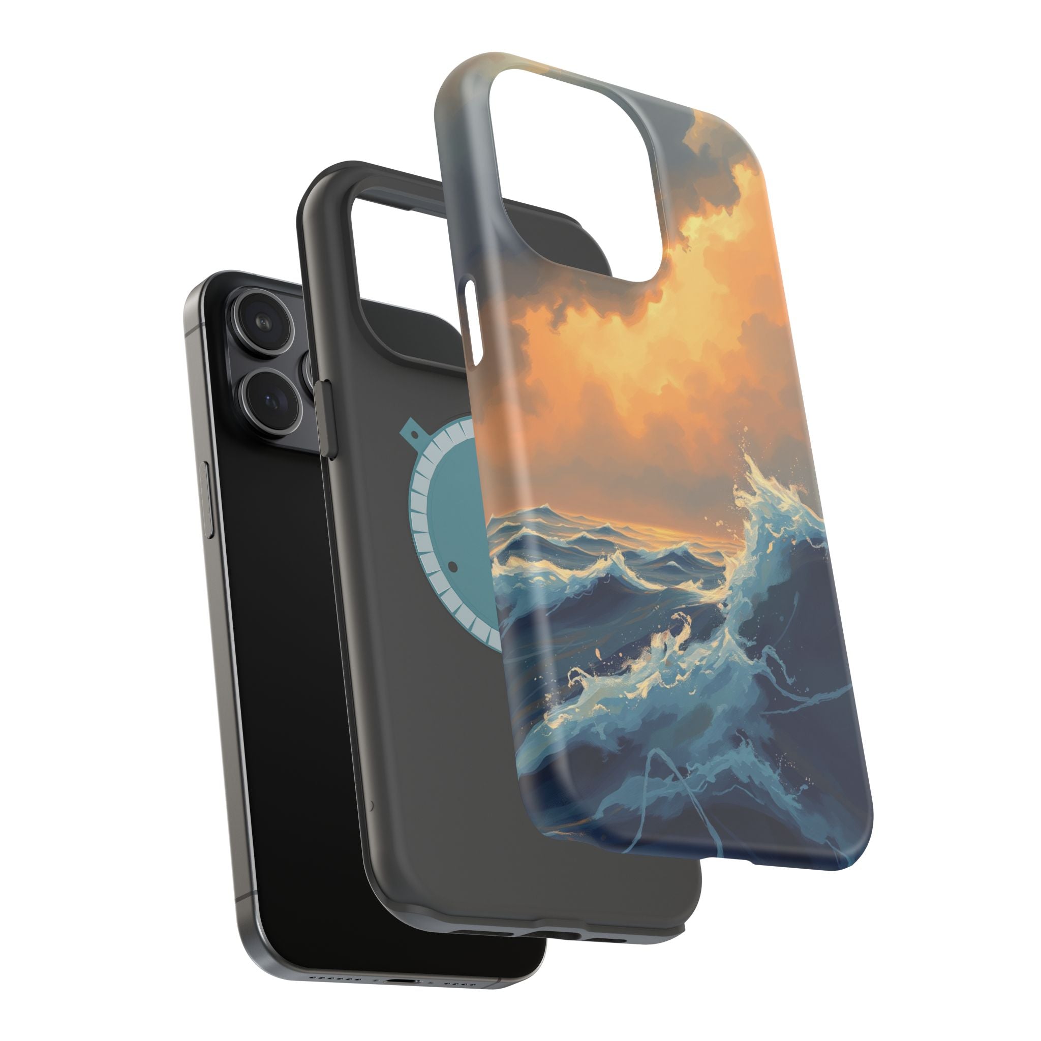 iPhone Sunset Amber And Peach Storm at Sea Slim iPhone Everyday · iPhone Case