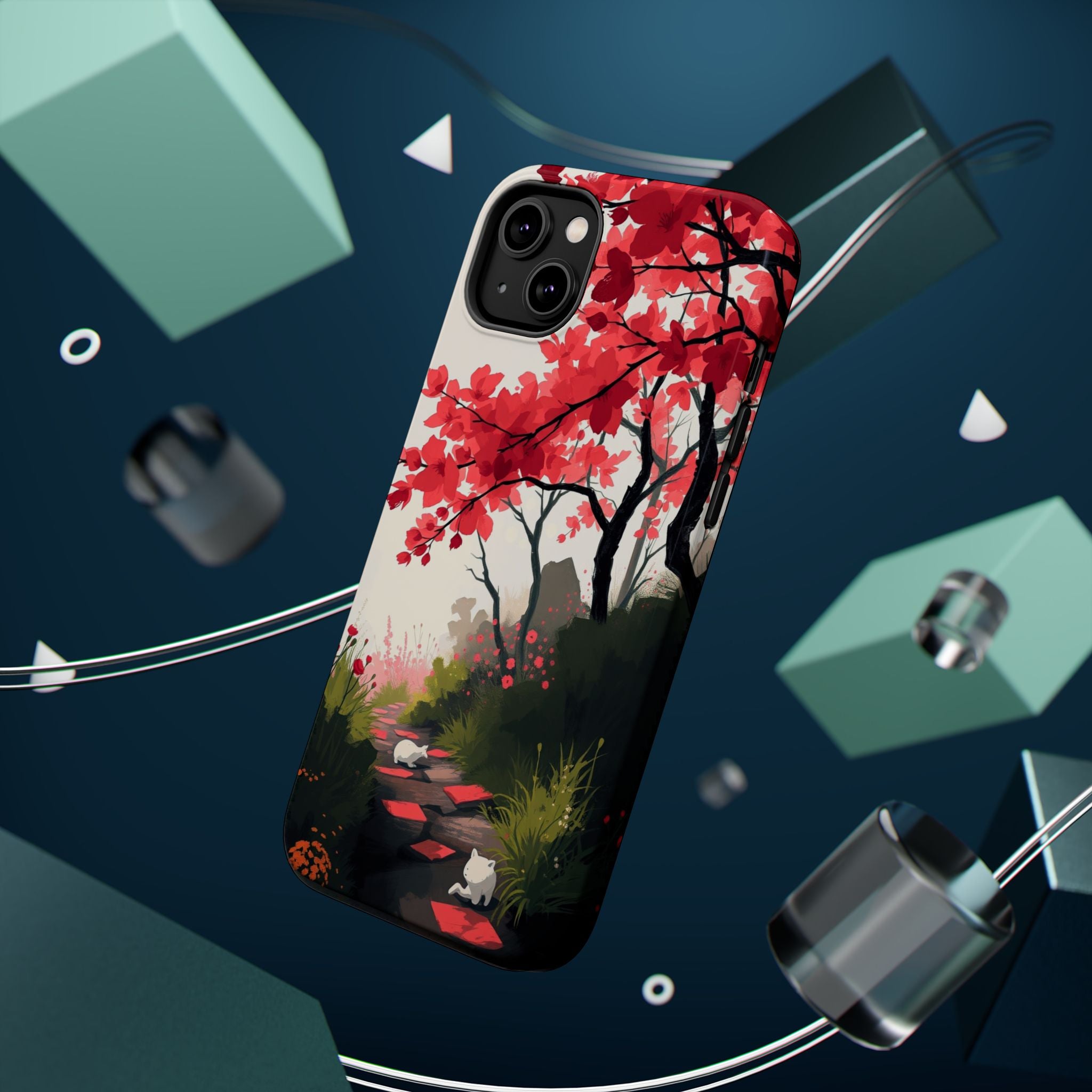 iPhone Blossom Trail Oil Painting Impressionist Soft iPhone Finish · iPhone Case