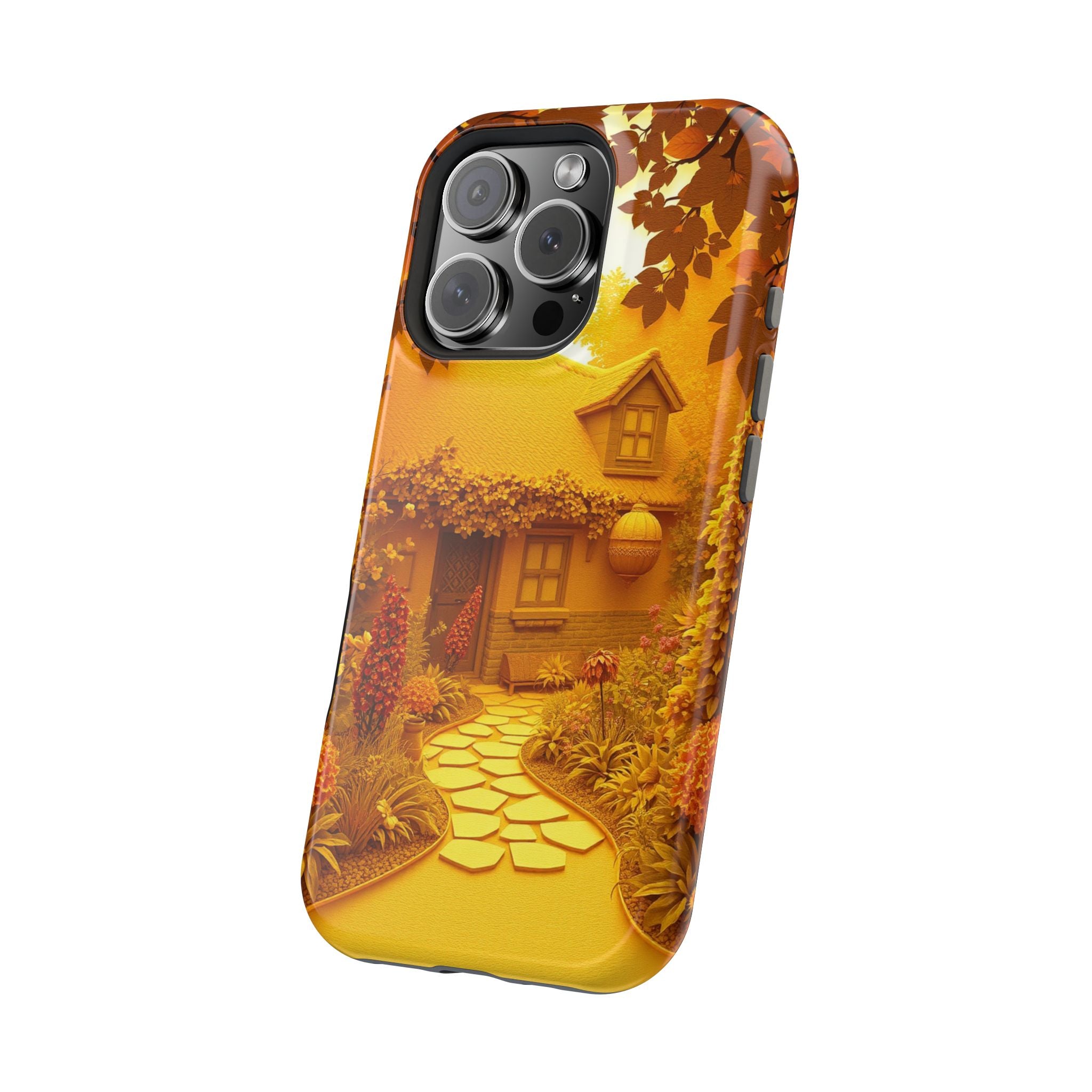 iPhone Vibrant Cottage Garden Design Slim Everyday Designer Case · iPhone Case
