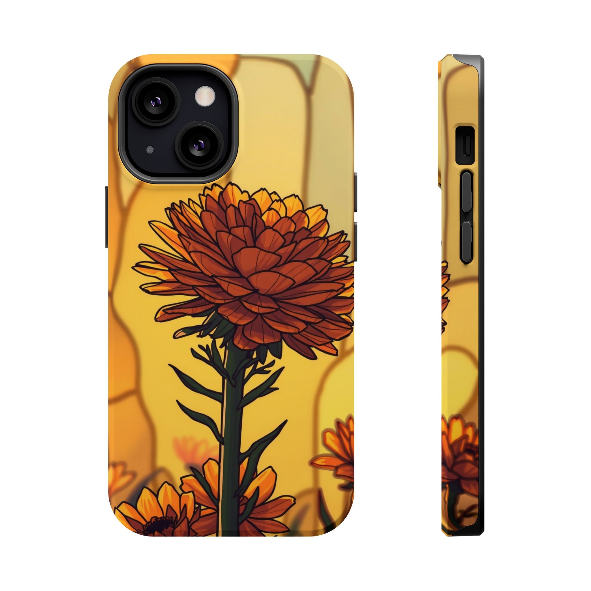iPhone Sunset Amber And Peach Ranunculus Stack Soft iPhone Finish · iPhone Case