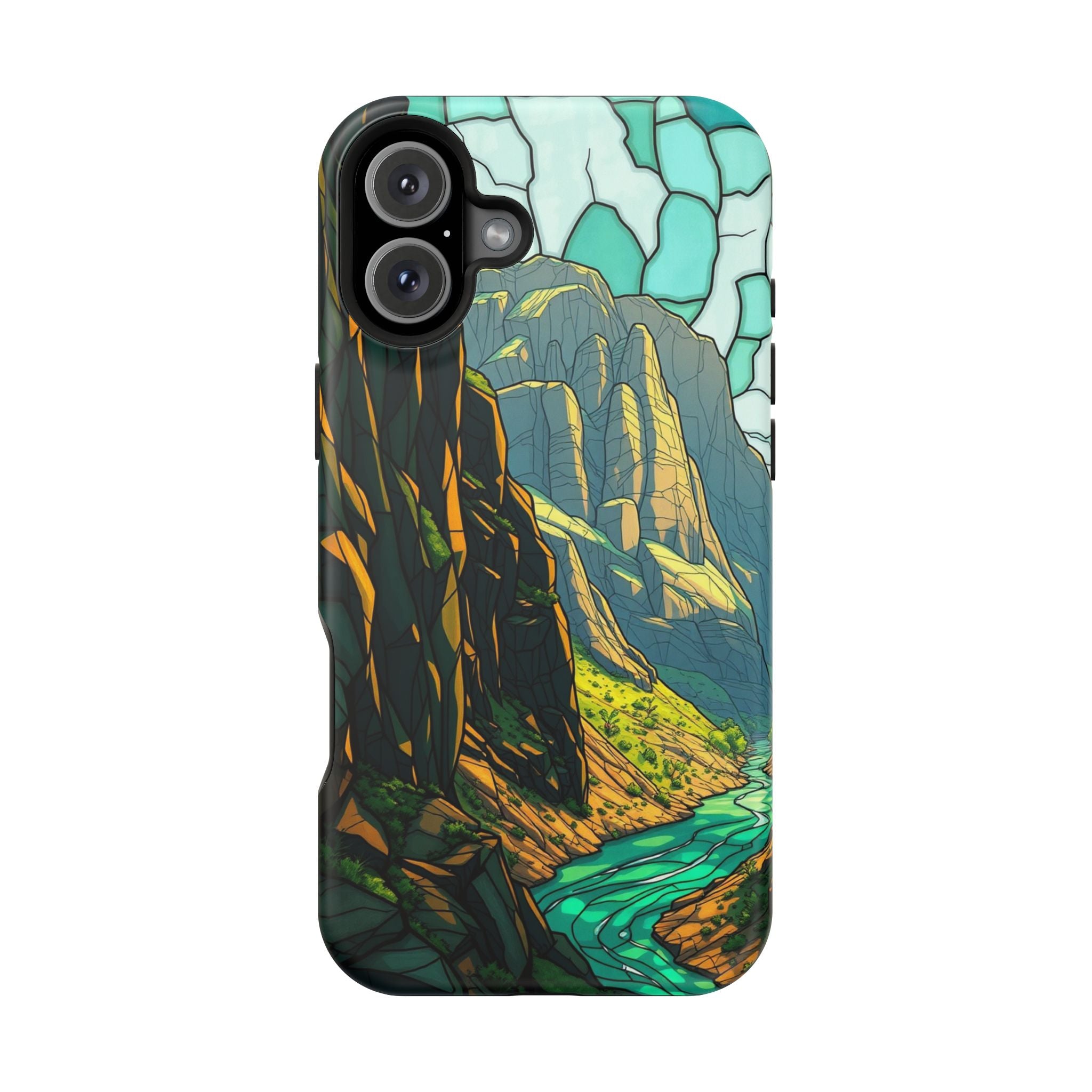 iPhone Emerald Green And Gold River Canyon Slim iPhone Everyday · iPhone Case