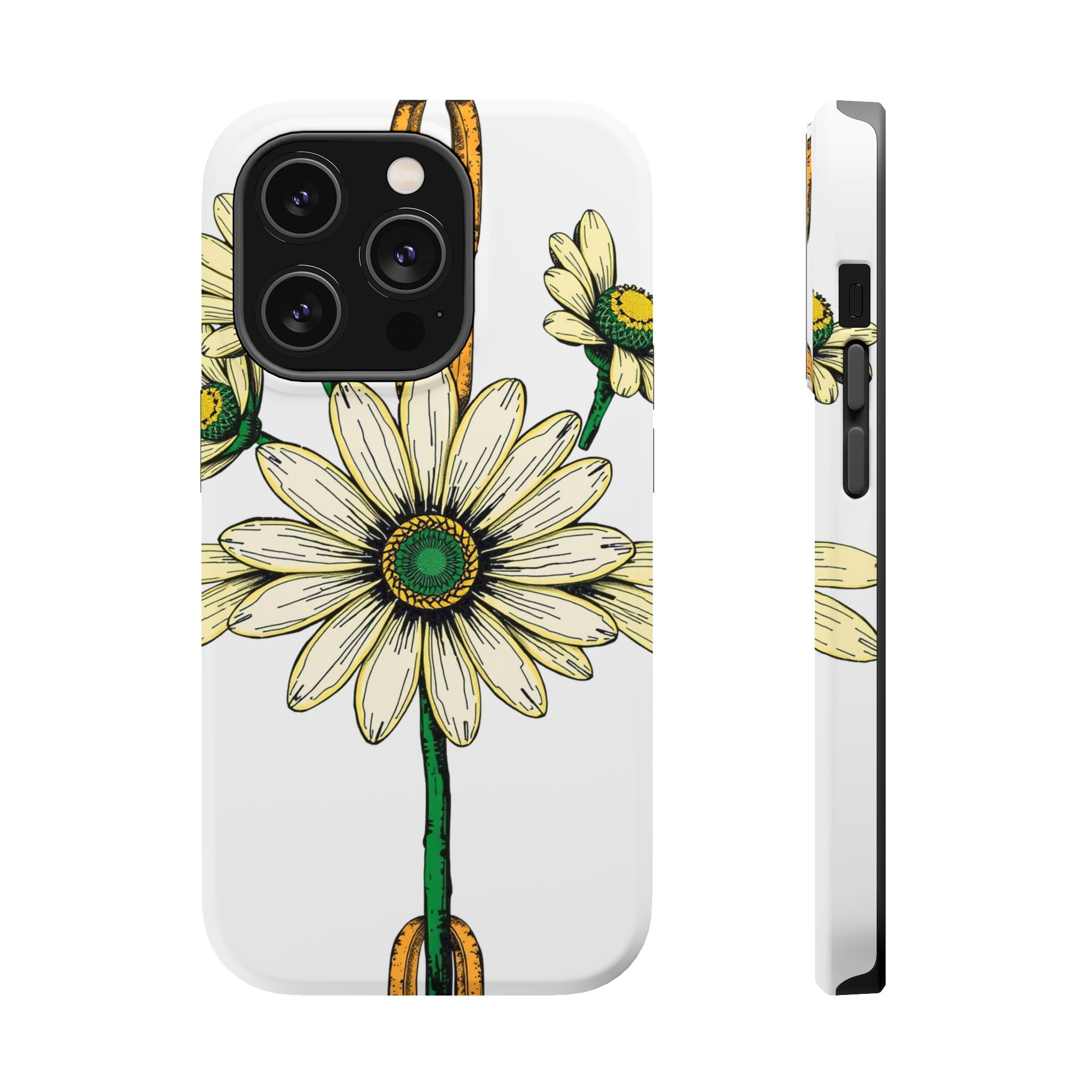 iPhone Daisy Chain Dark Gothic Ink Bold Modern Everyday Snap Case · iPhone Case