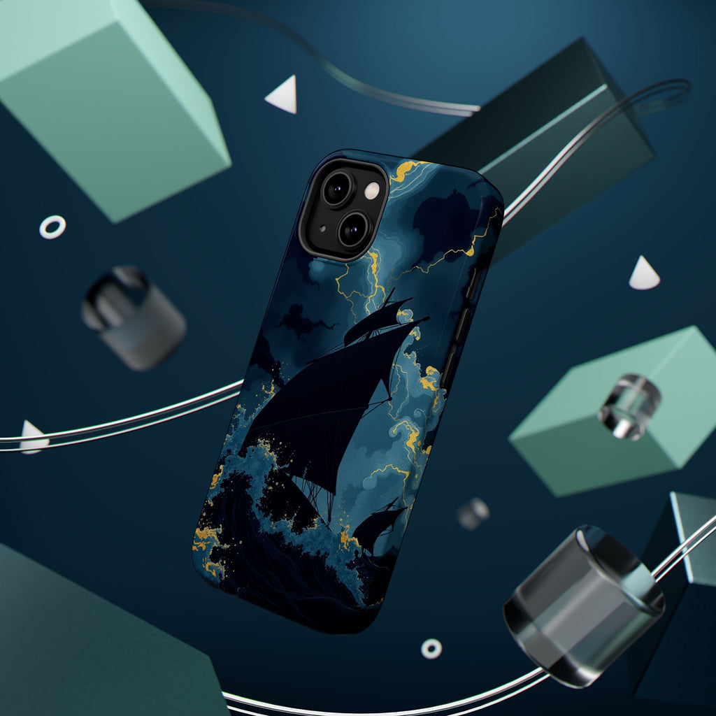 iPhone Black And Crimson Storm at Sea Slim Everyday Designer Case · iPhone Case