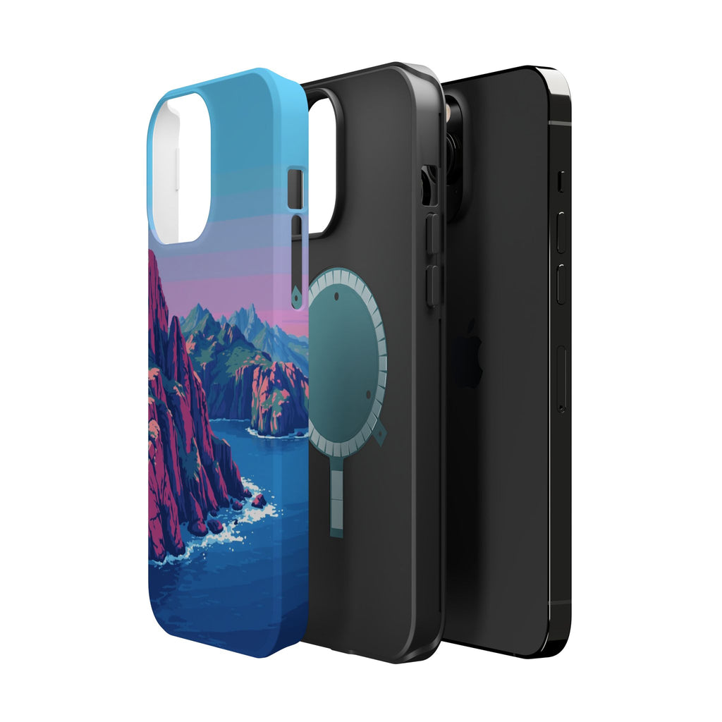 iPhone Vibrant Rocky Coastline Design Slim Everyday Designer Case · iPhone Case
