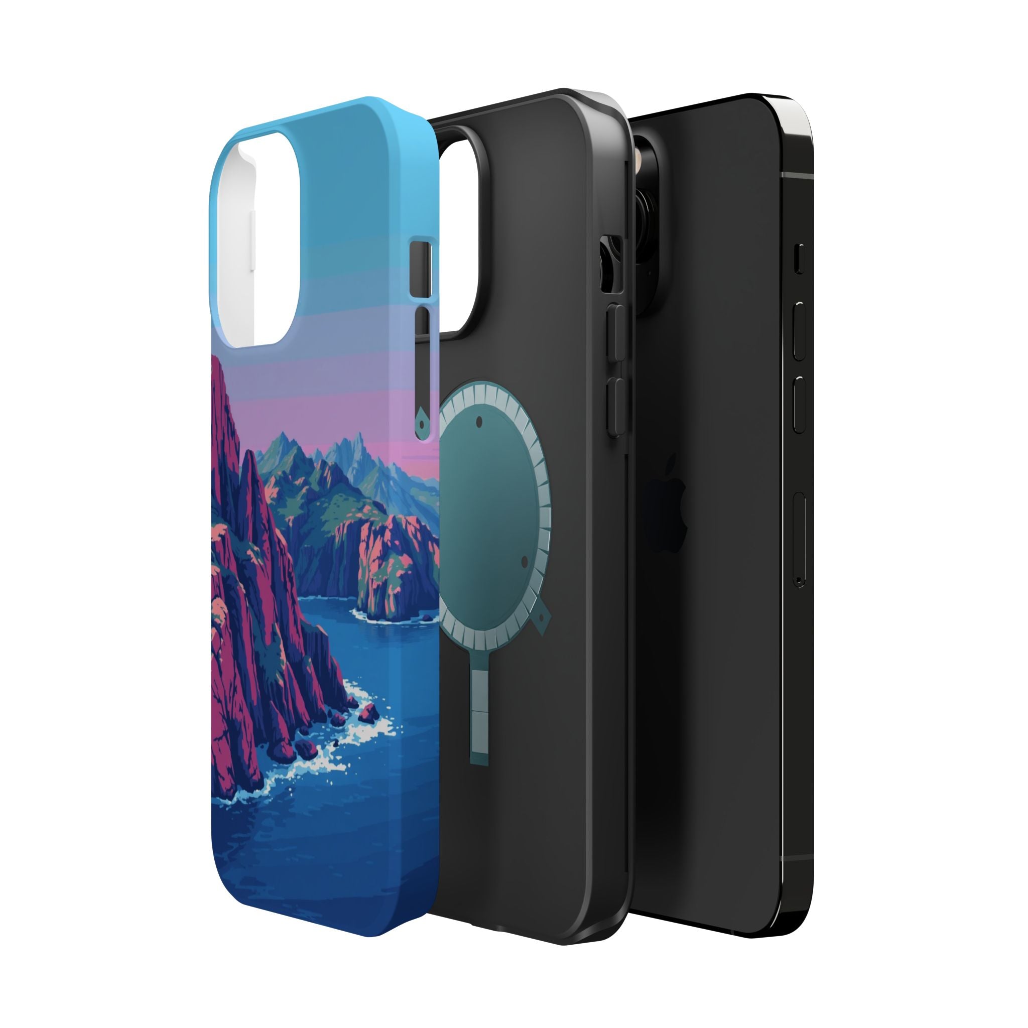 iPhone Vibrant Rocky Coastline Design Slim Everyday Designer Case · iPhone Case