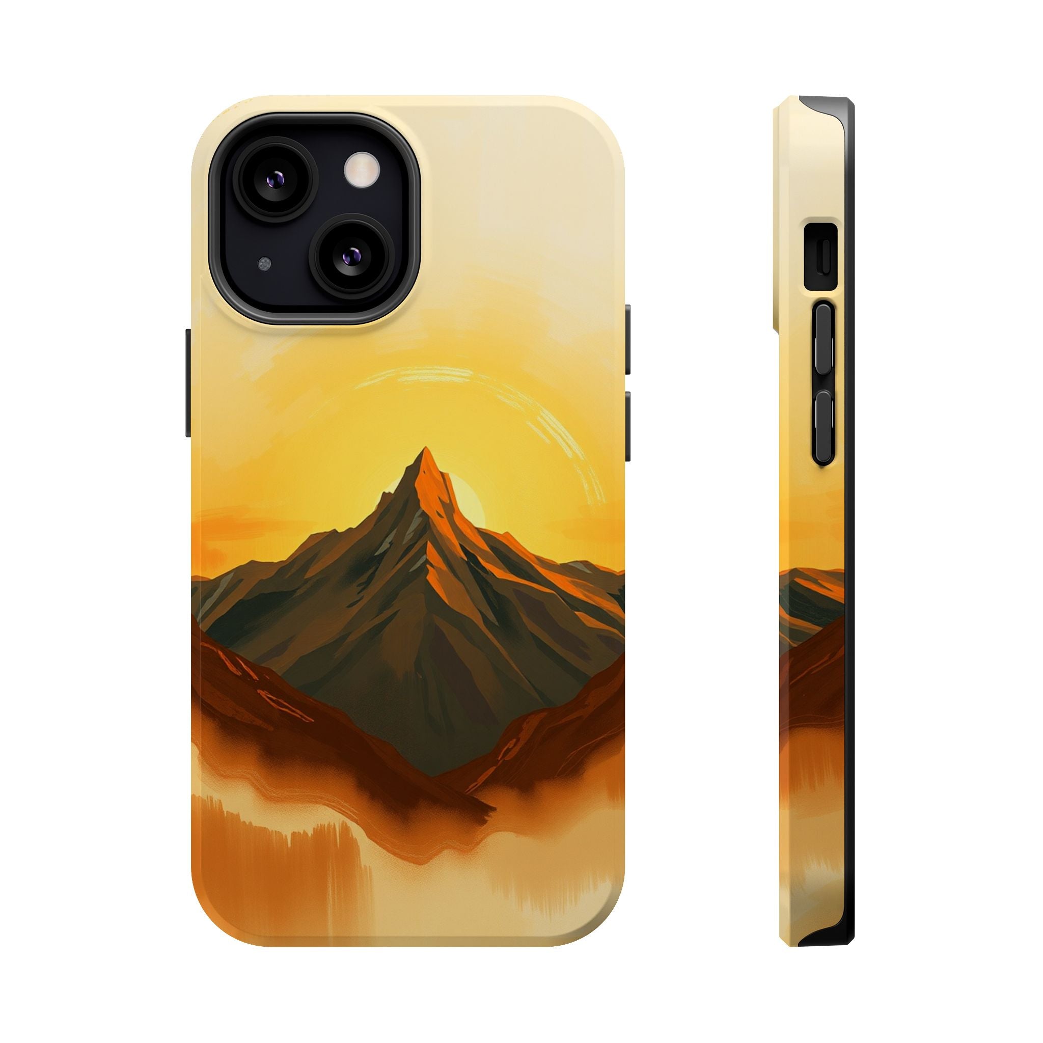 iPhone Mustard And Rust Mountain at Sunrise Slim iPhone Everyday · iPhone Case