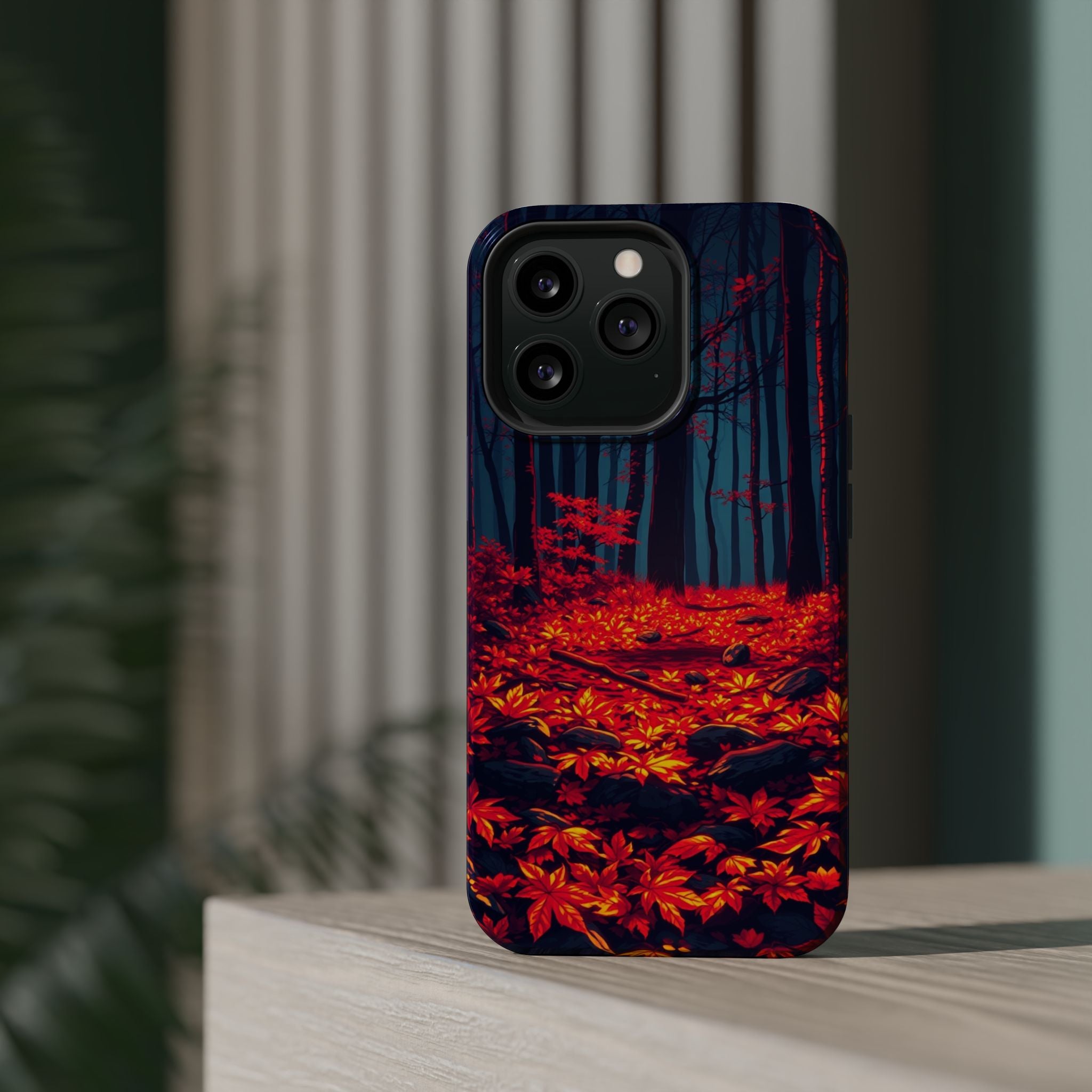 iPhone Black And Crimson Autumn Forest Floor Slim iPhone Everyday · iPhone Case