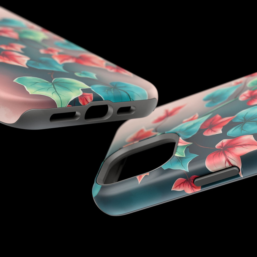 iPhone Art Nouveau Vine Teal And Coral Slim Snap Case · iPhone Case