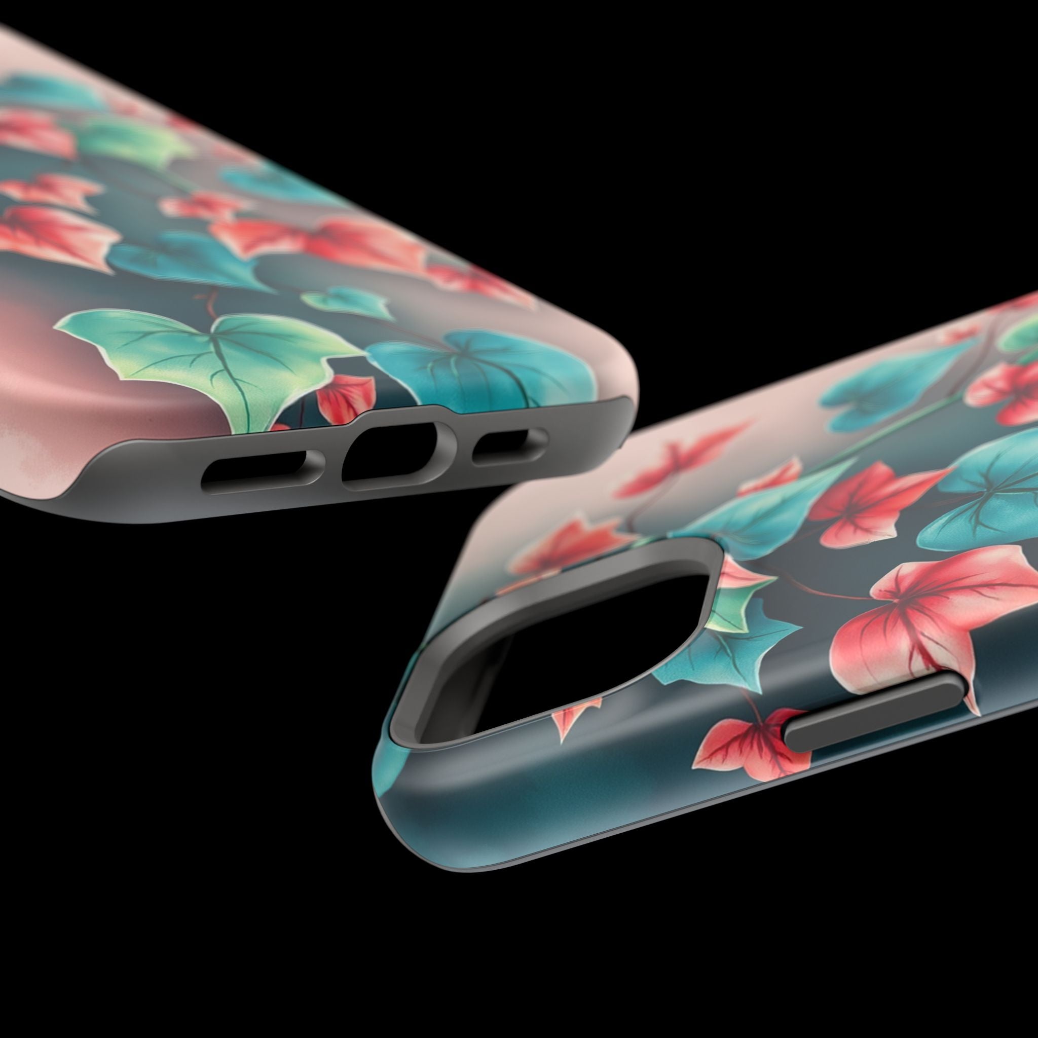 iPhone Art Nouveau Vine Teal And Coral Slim Snap Case · iPhone Case