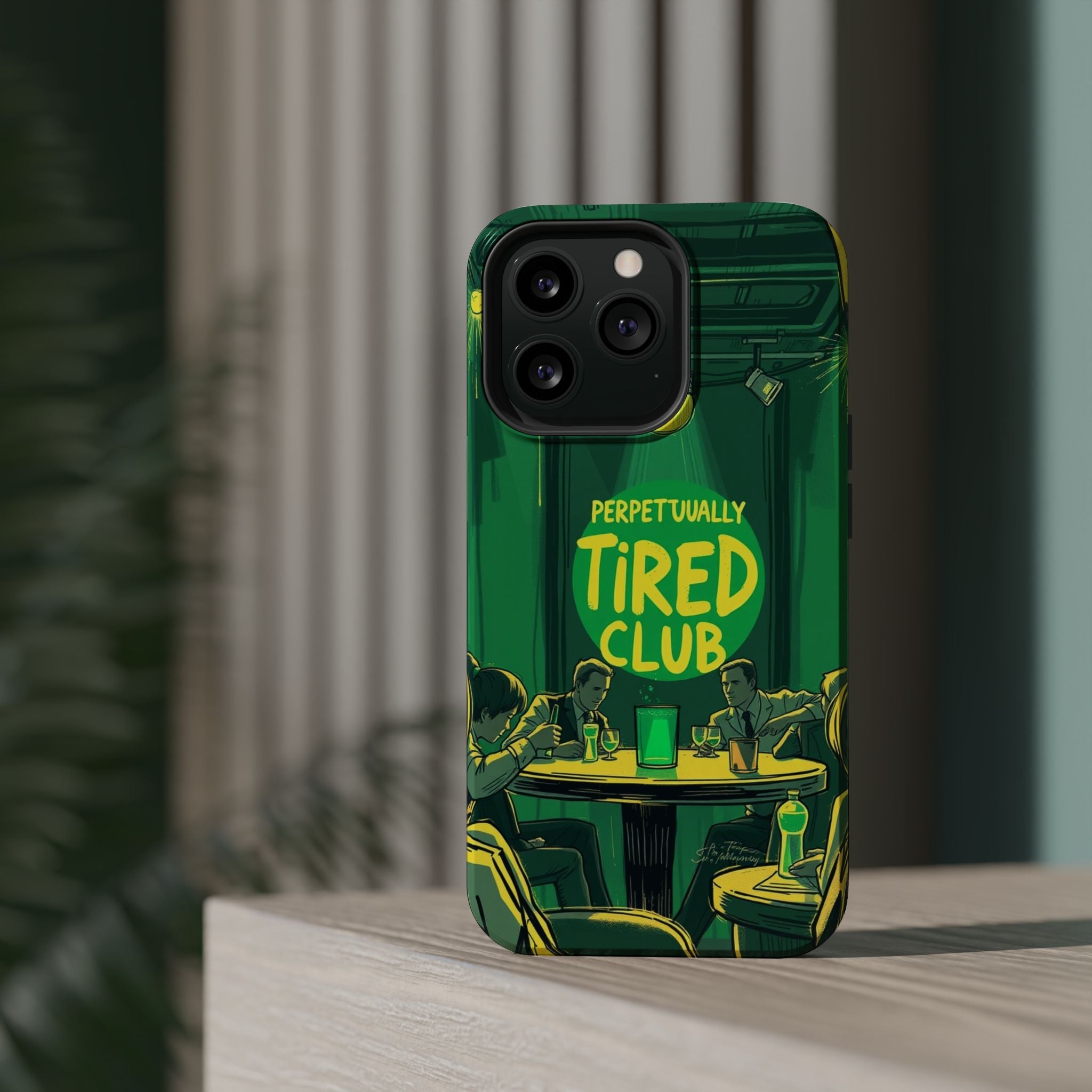 iPhone Radiant Perpetually Tired Club Design Slim Everyday Designer Case · iPhon