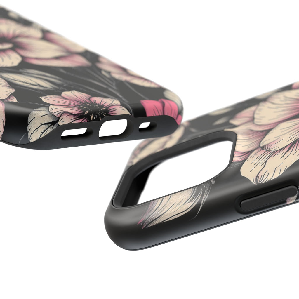 iPhone Floral Dark Academia Gothic Ink Slim Everyday Designer Case · iPhone Case
