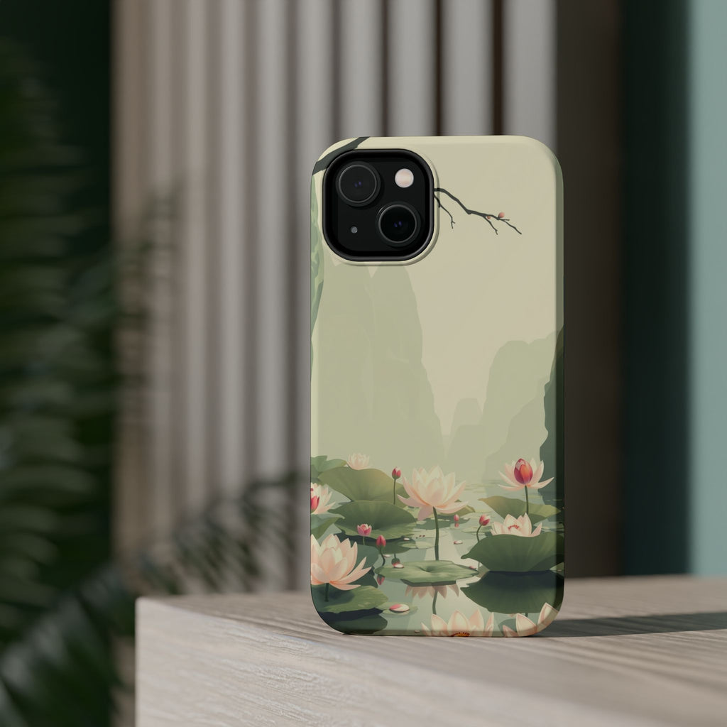 iPhone Lotus Pond Dreamy Design Slim Everyday Designer Case Galaxy · iPhone Case