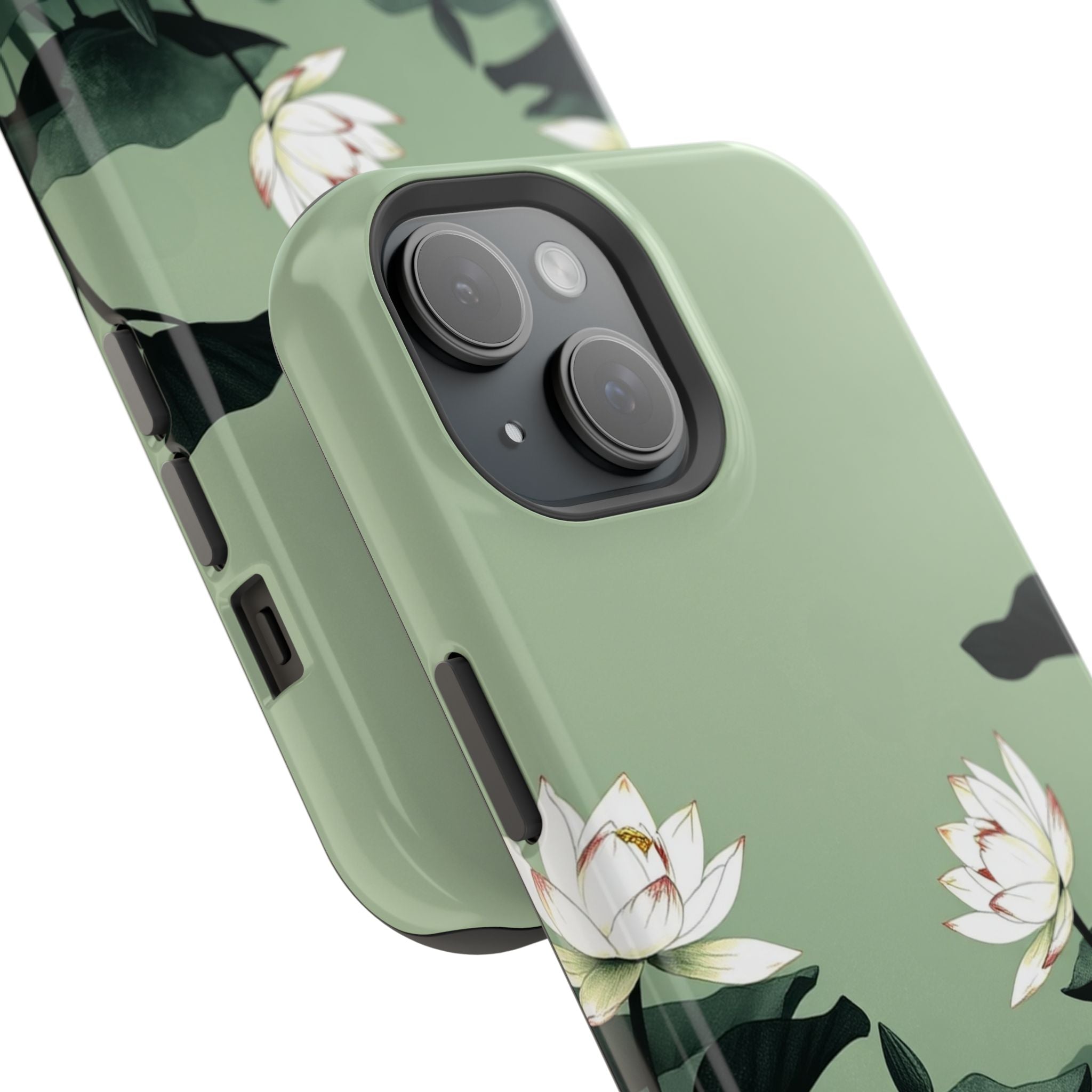 iPhone Sage And Ivory Lotus Pond Bold Modern Everyday Snap Case · iPhone Case