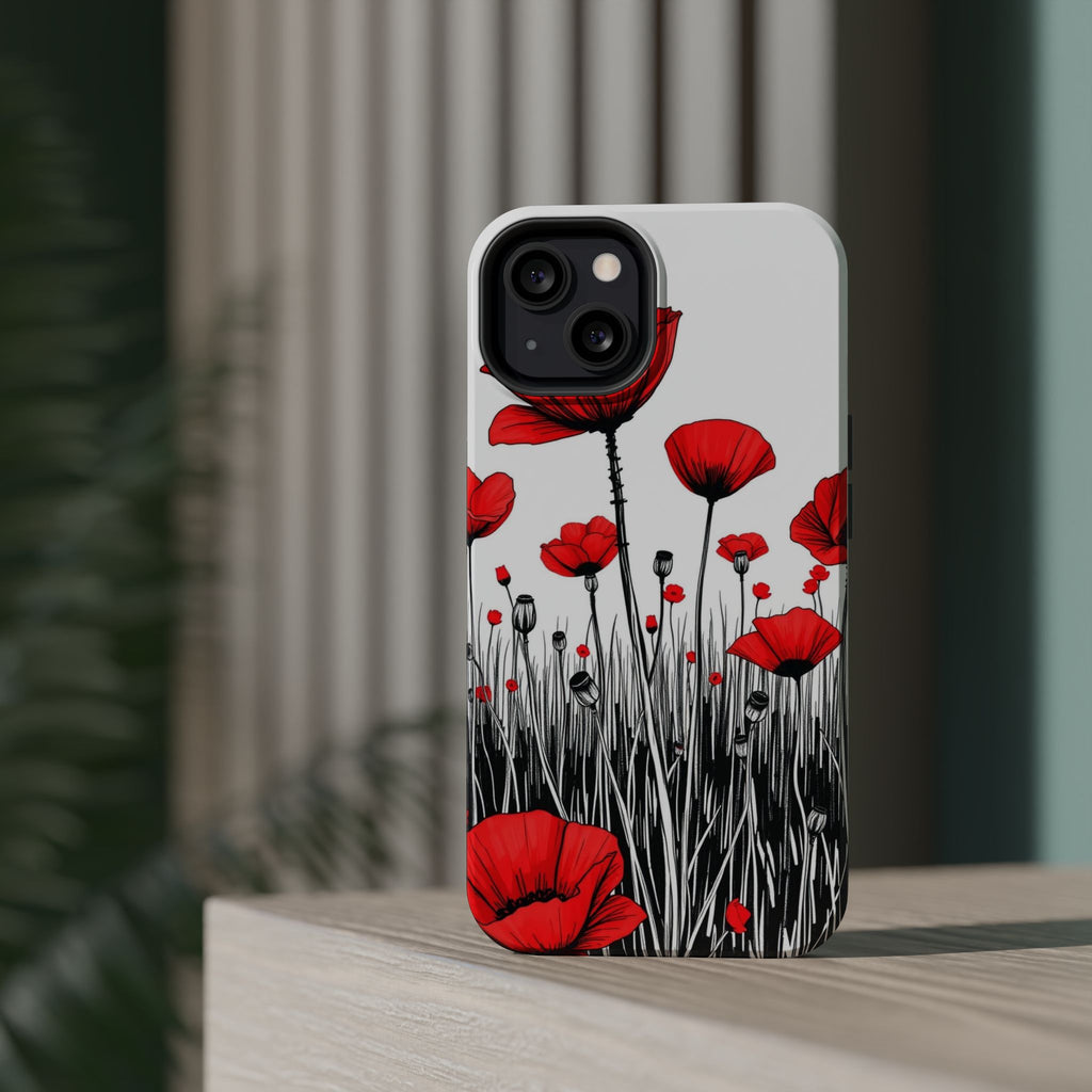 iPhone Poppy Field Cinematic Art Bold Modern Everyday Snap Case · iPhone Case