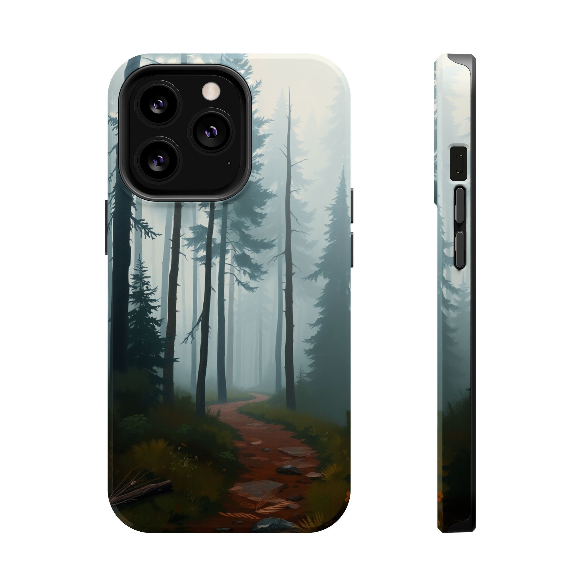 iPhone Serene Misty Forest Path Design Slim Everyday Designer Case · iPhone Case