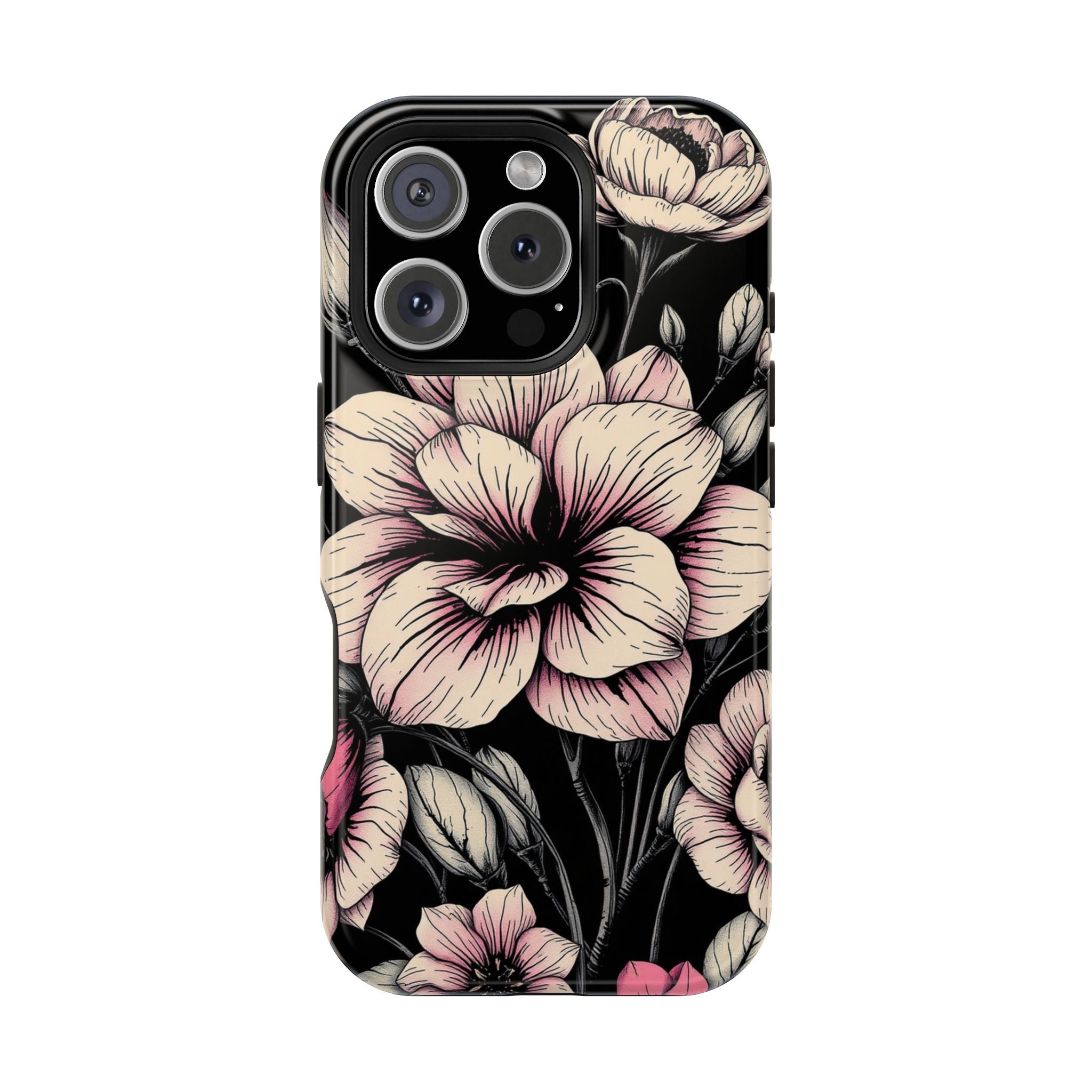 iPhone Floral Dark Academia Gothic Ink Slim Everyday Designer Case · iPhone Case