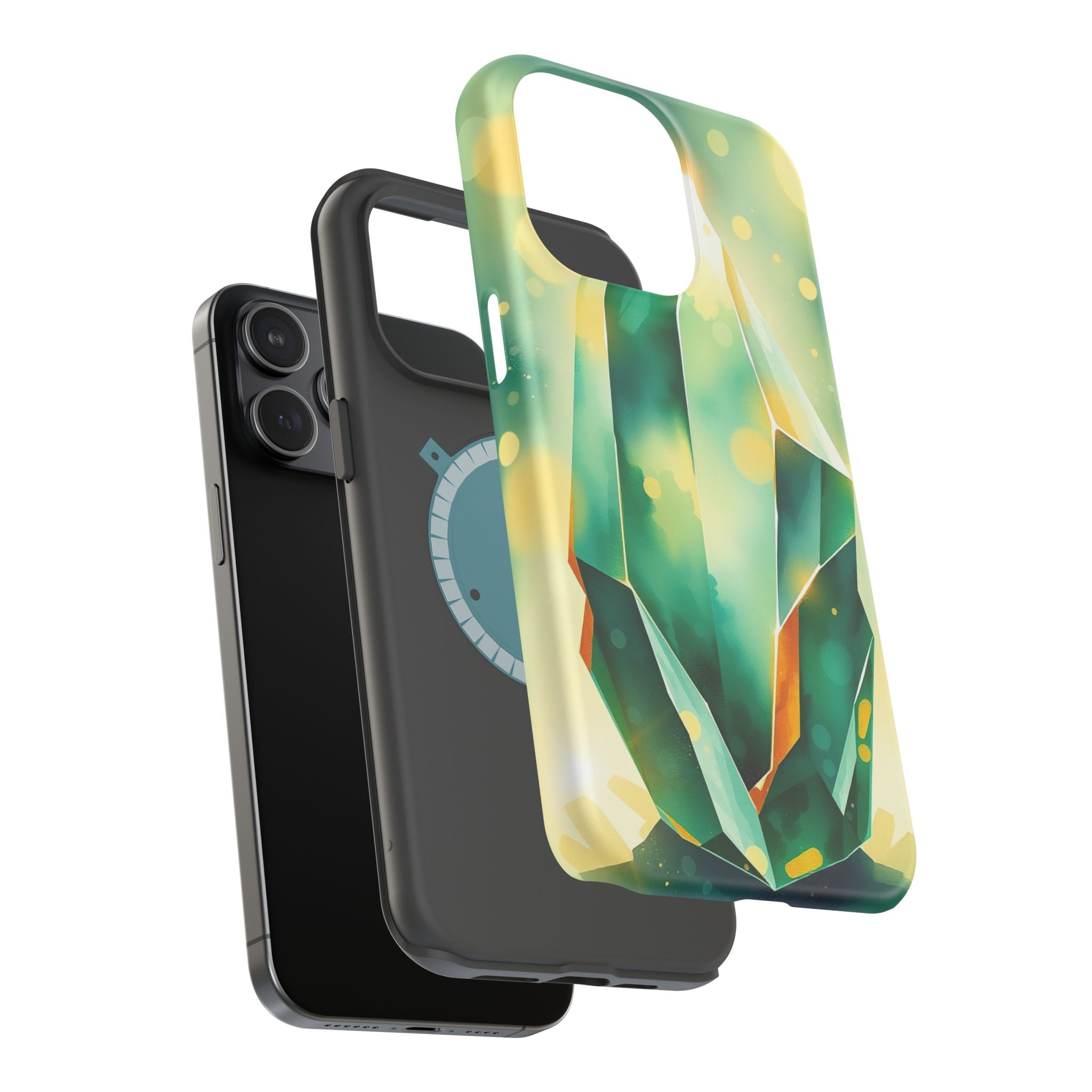 iPhone Emerald Green And Gold Crystal Prism Slim iPhone Everyday · iPhone Case