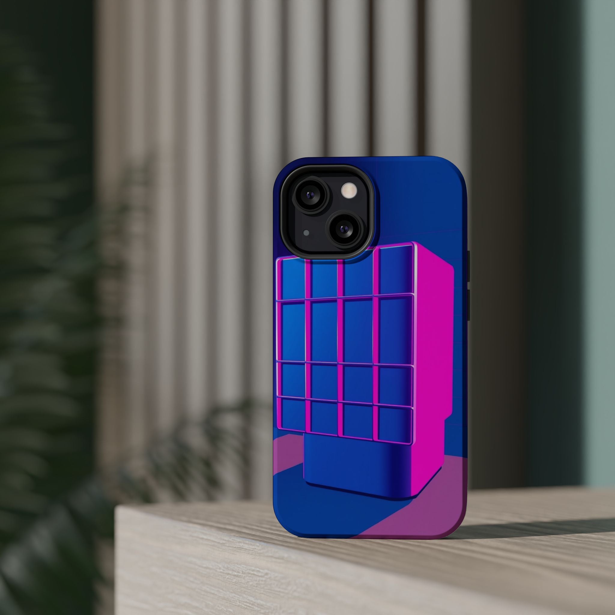 iPhone Earthy 80s Grid Synthwave Design Slim Everyday Designer Case · iPhone Cas