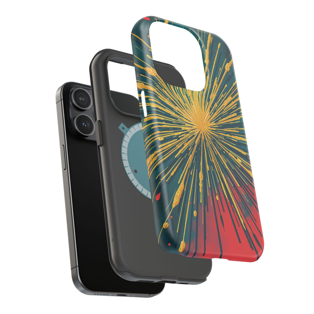 iPhone Gold Foil Burst Dark Gothic Ink Slim Everyday Designer Case · iPhone Case
