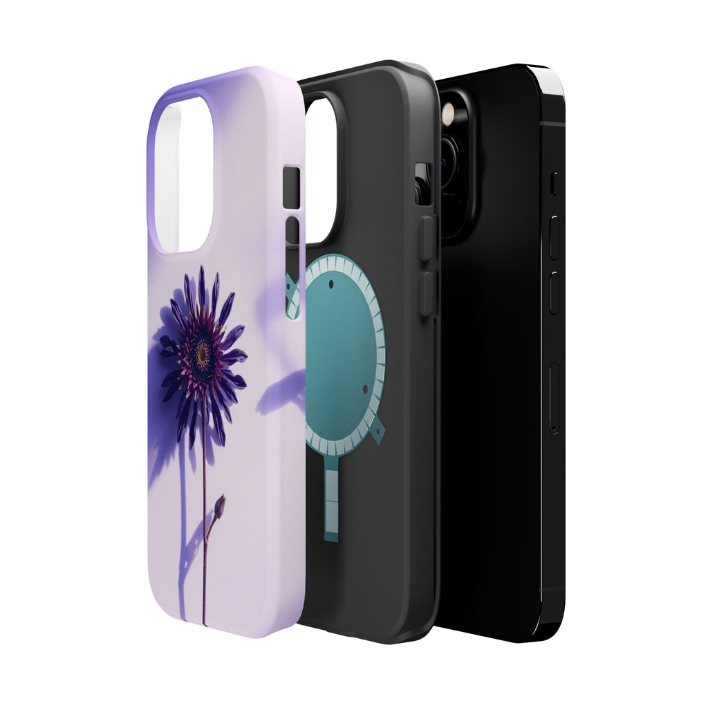 iPhone Indigo And Violet Dried Flower Flat Lay Soft iPhone Finish · iPhone Case