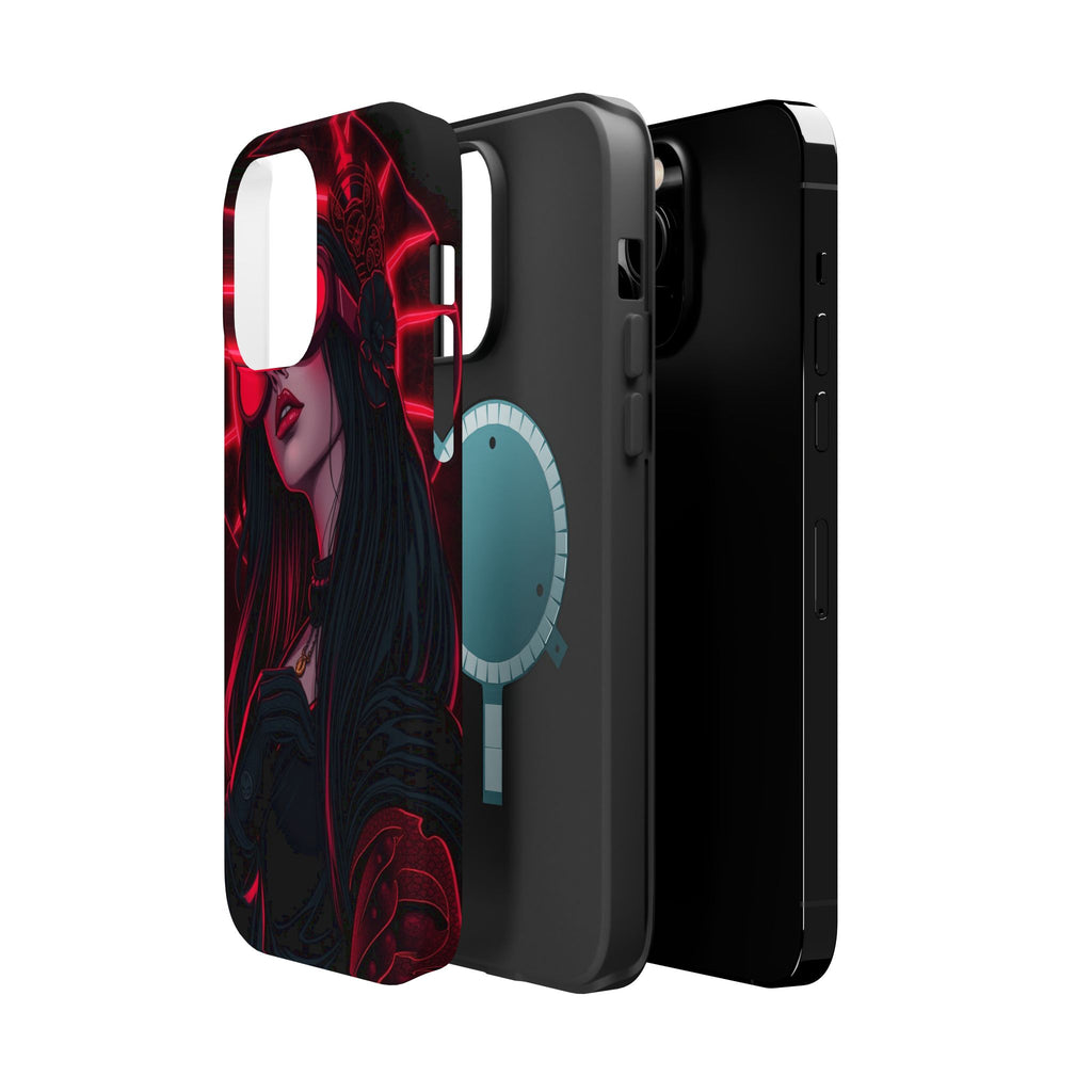 iPhone Black And Crimson Art Nouveau Female Slim Everyday Designer Case · iPhone