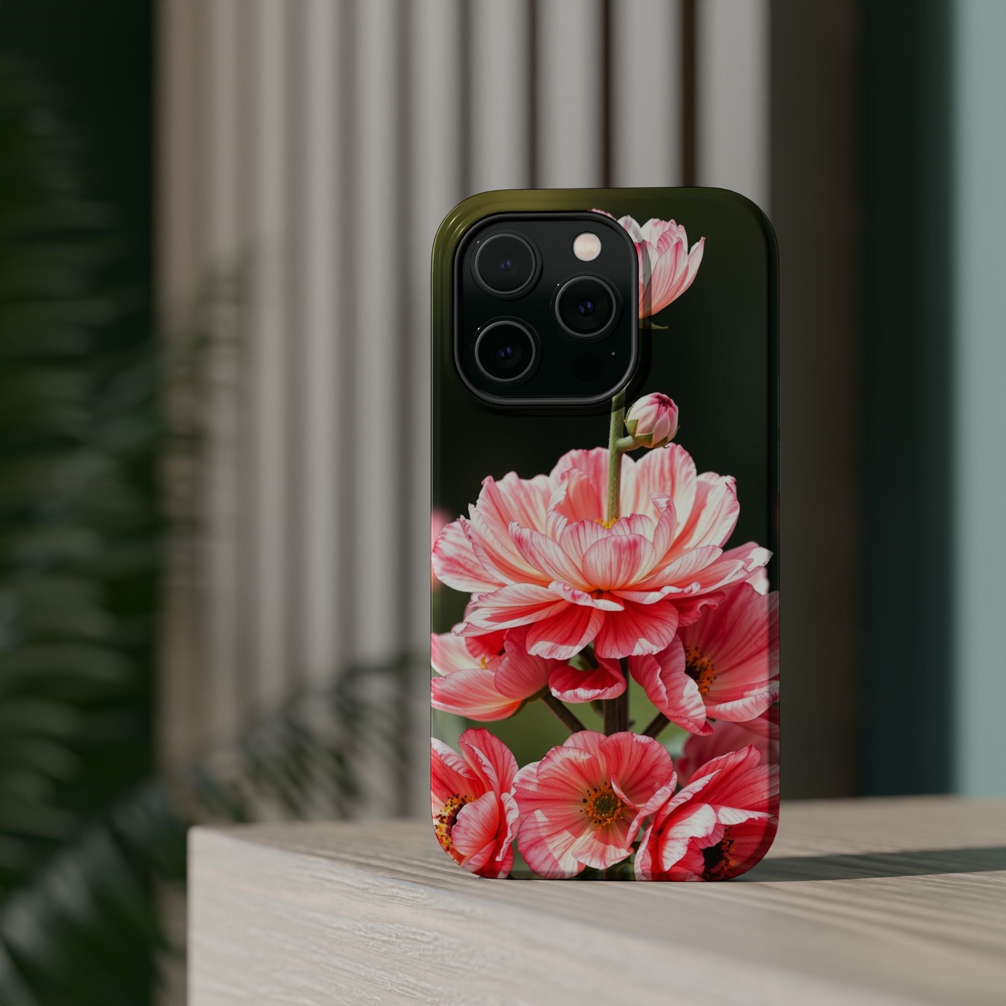 iPhone Ranunculus Stack Vibrant Watercolor Slim Snap Case · iPhone Case