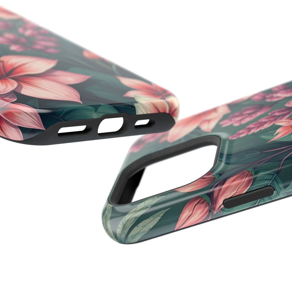 iPhone Mint And Blush Jungle Floral Slim Everyday Designer Case · iPhone Case