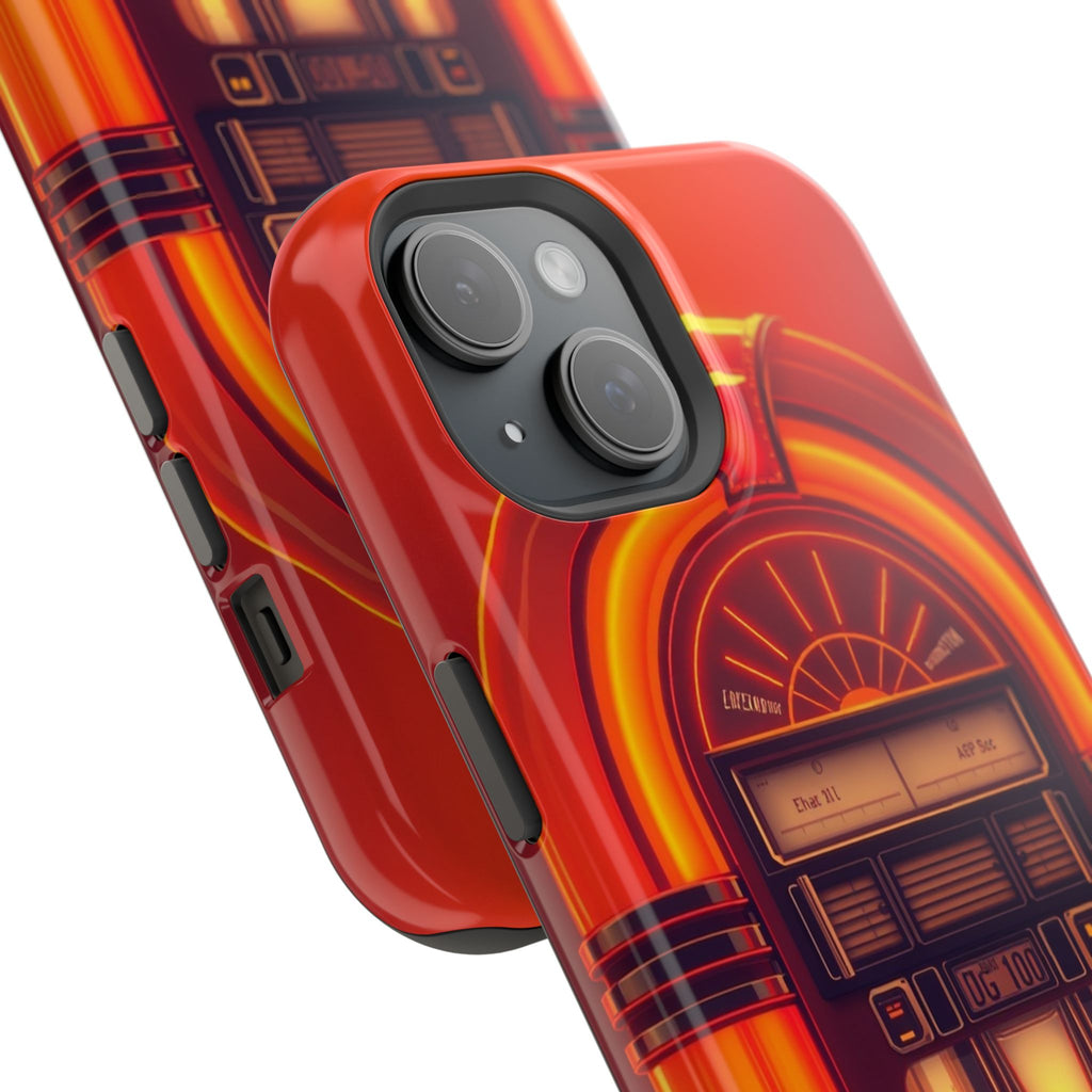 iPhone Jukebox Glow Neon Cyberpunk Bold Modern Everyday Snap Case · iPhone Case