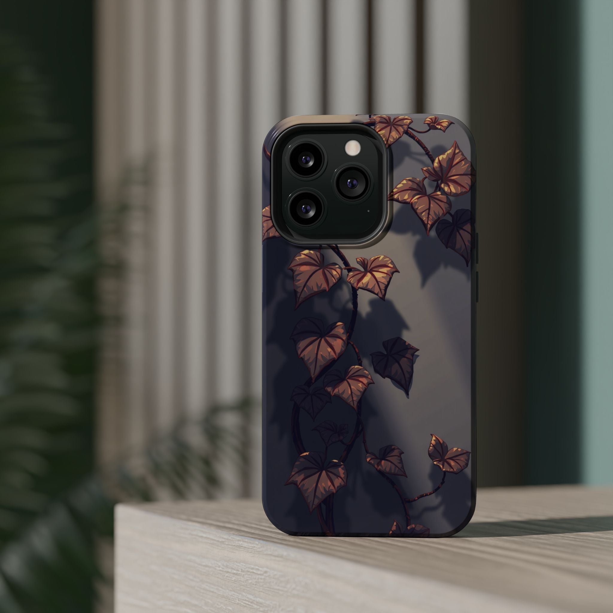iPhone Charcoal And Copper Art Nouveau Vine Soft iPhone 13 Finish · iPhone Case