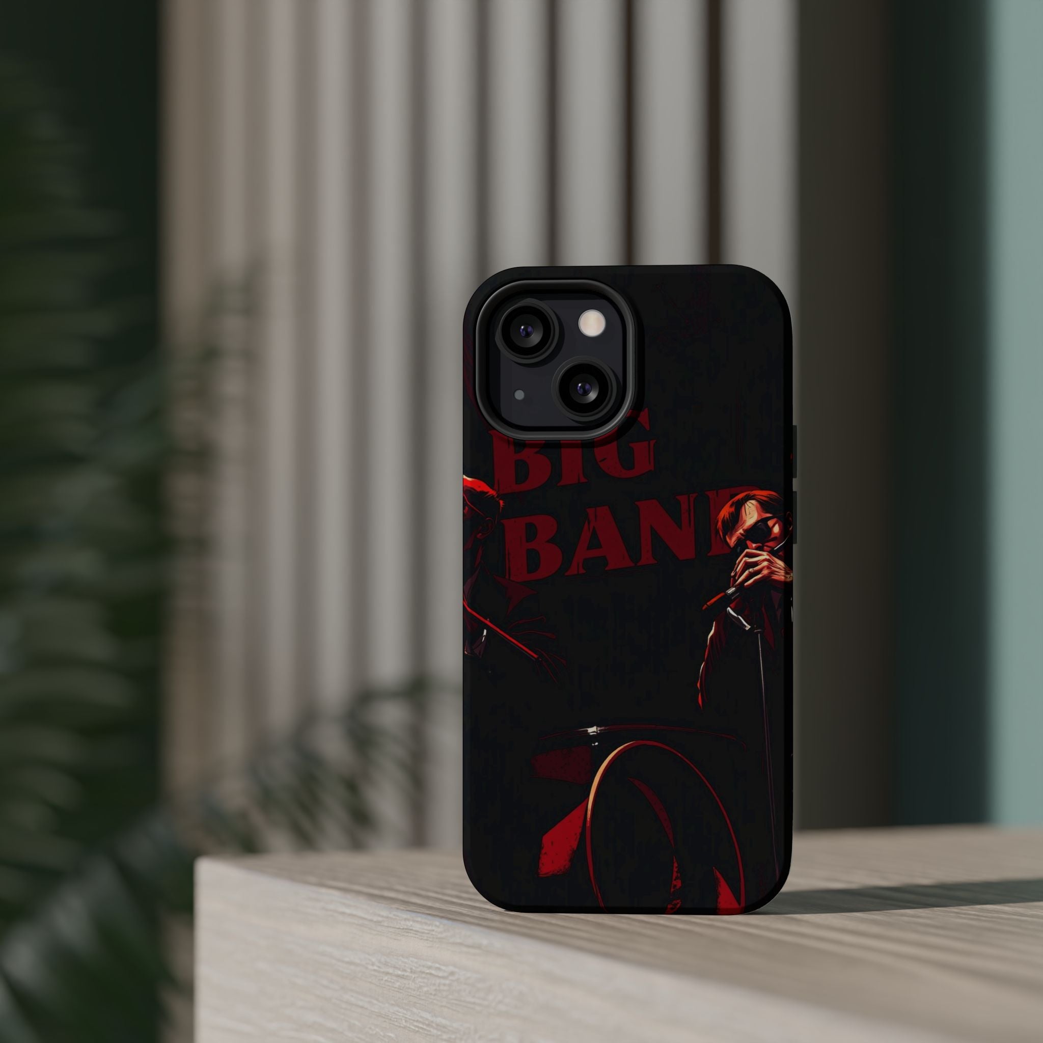 iPhone Black And Crimson Big Band Era Slim Everyday Designer Case · iPhone Case