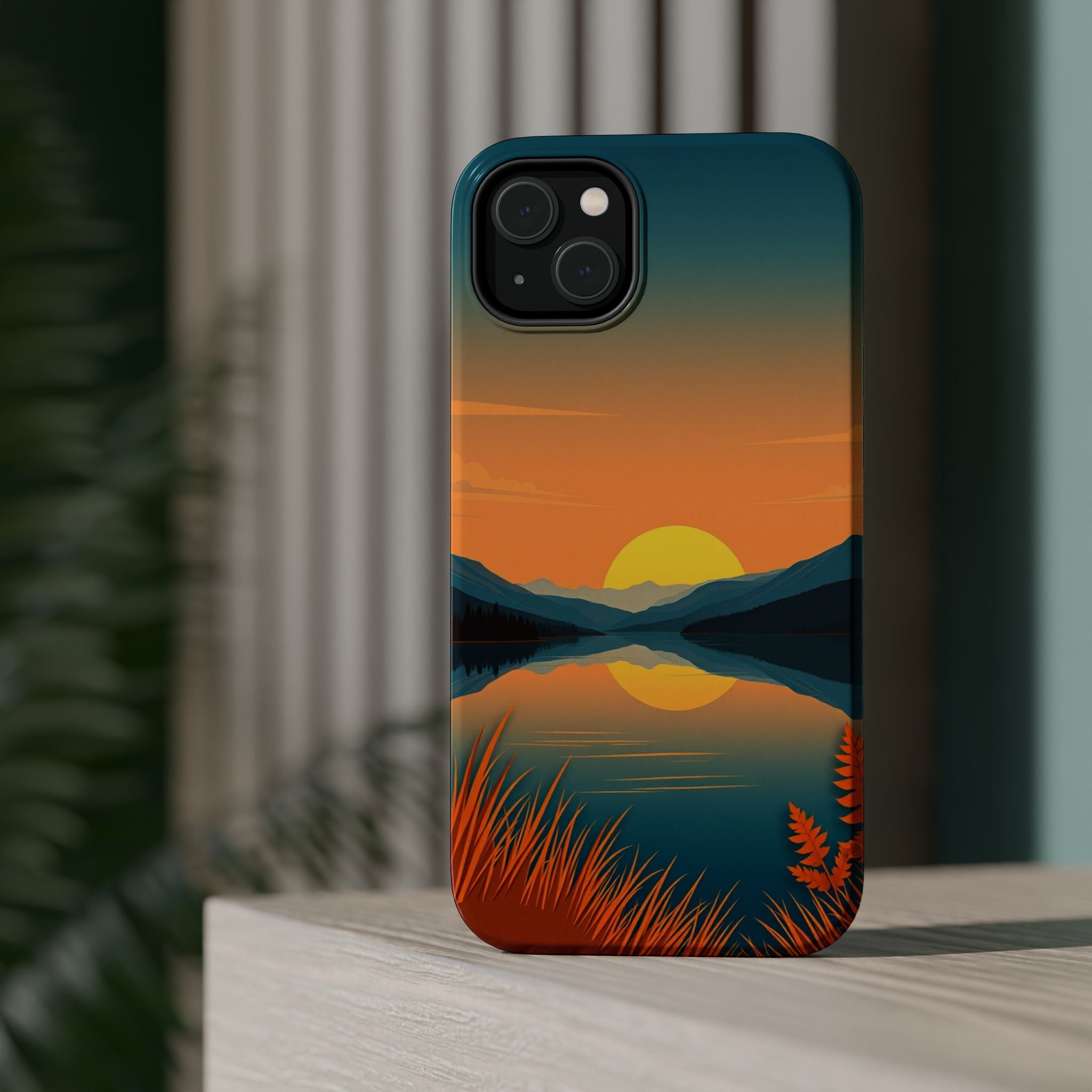 iPhone Lake at Twilight Cinematic Art Slim Everyday Designer Case · iPhone Case