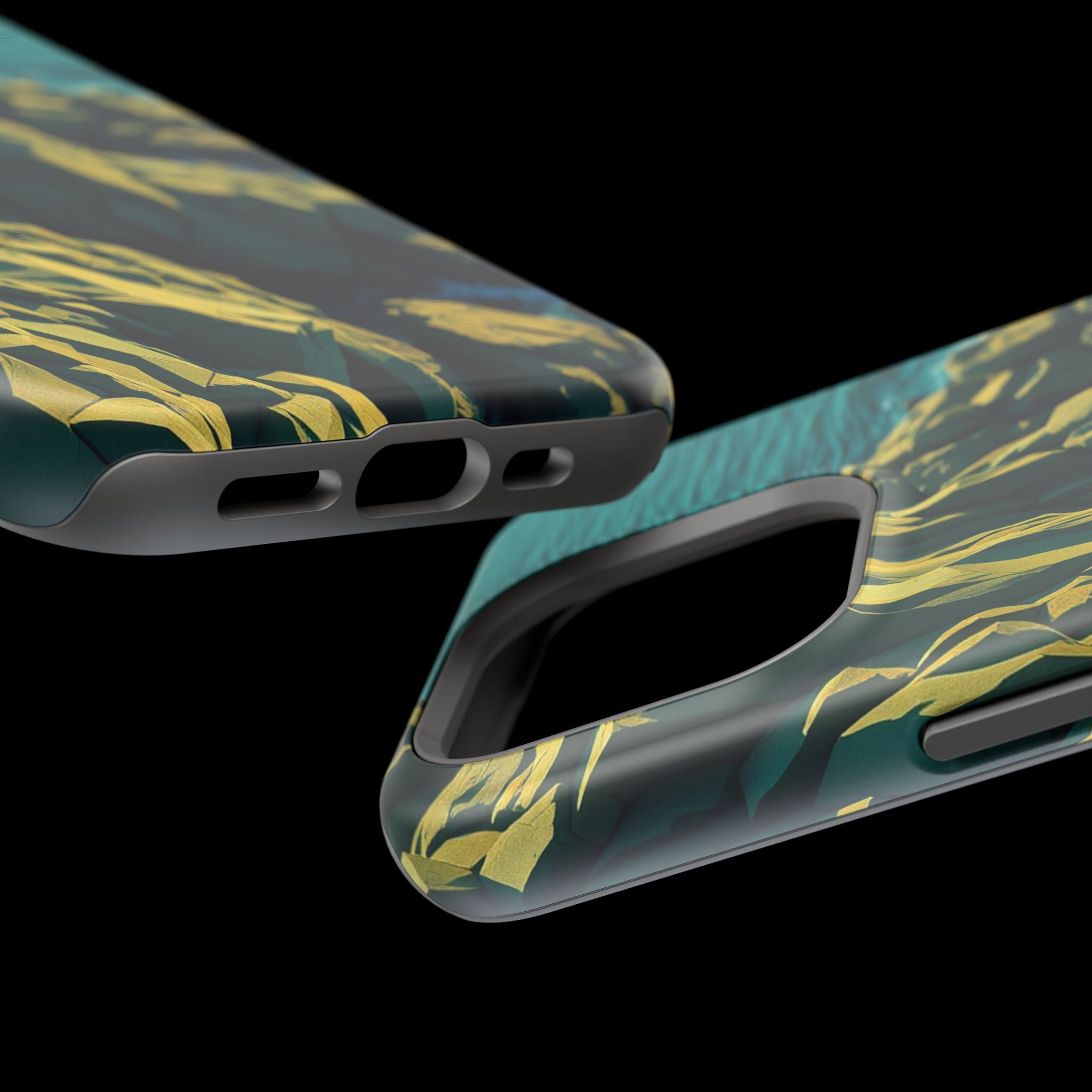 iPhone Emerald Green And Gold Rocky Coastline Slim iPhone Everyday · iPhone Case