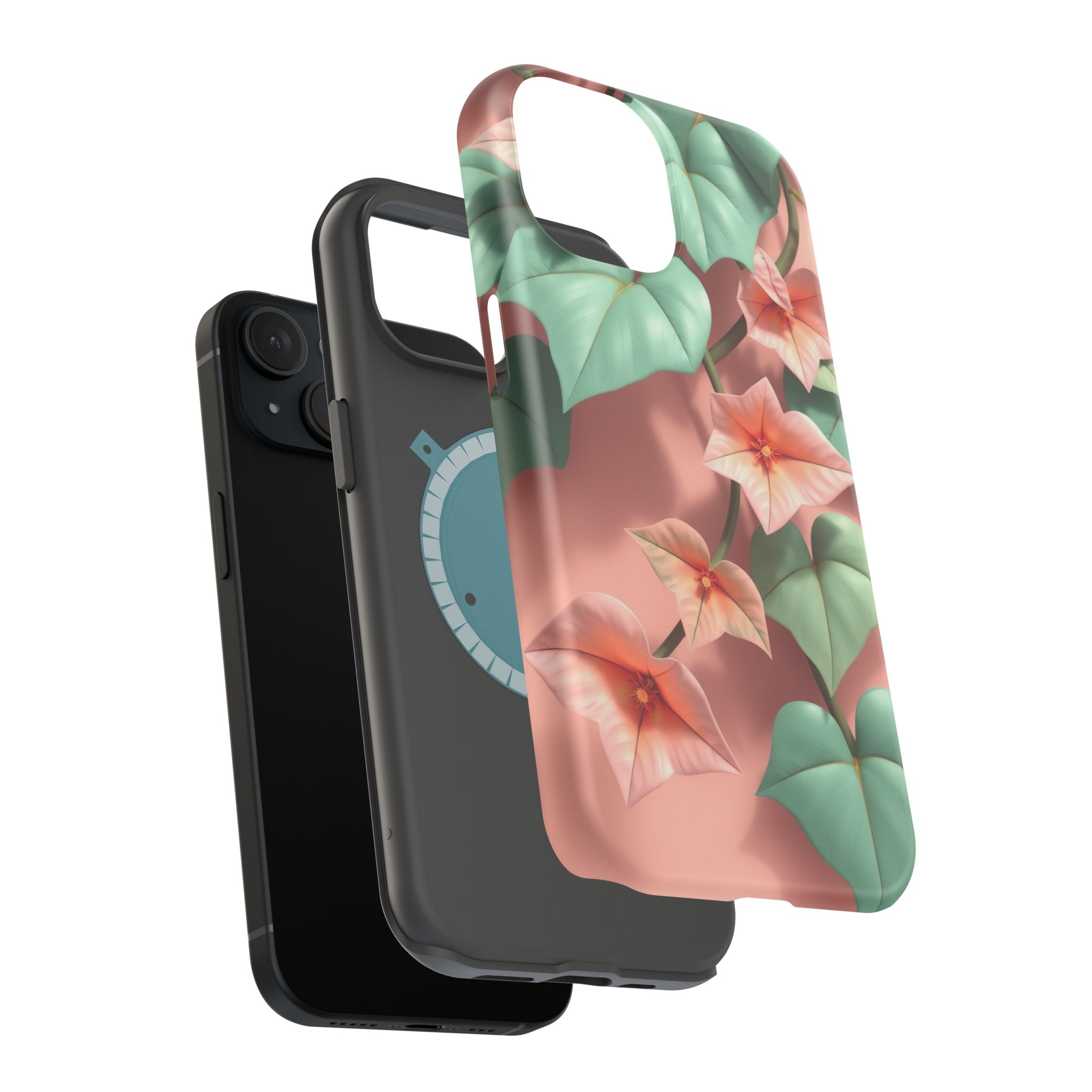 iPhone Mint And Blush Art Nouveau Vine Slim Everyday Designer Case · iPhone Case